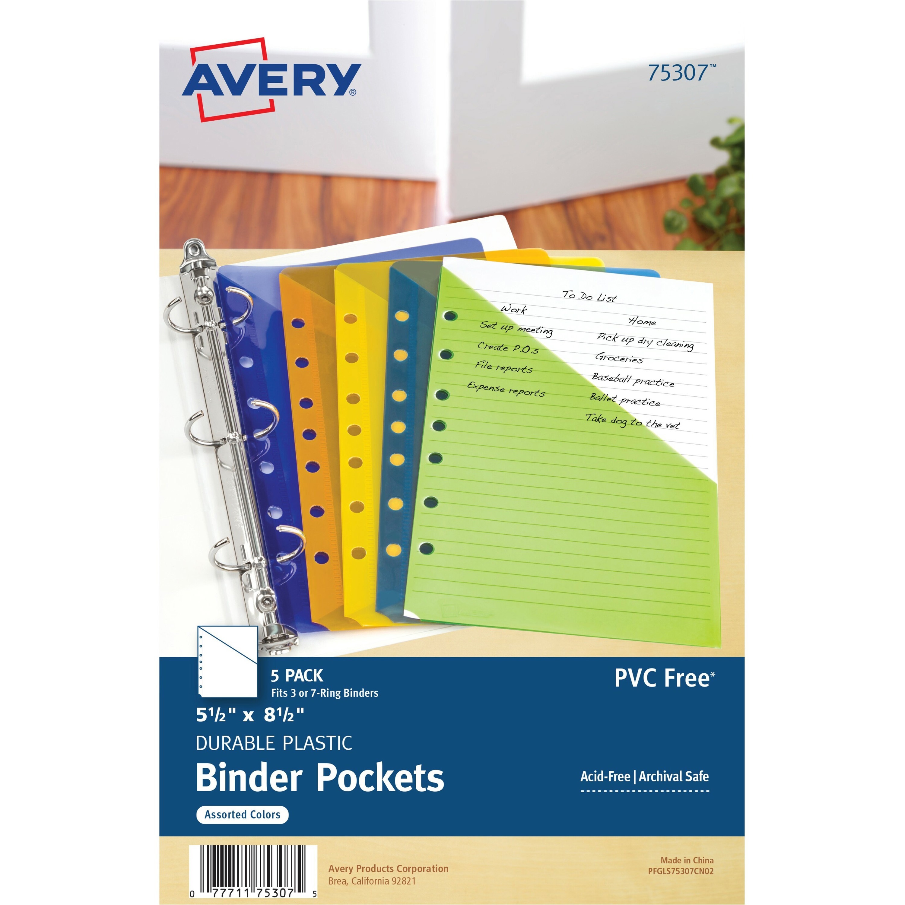 Avery Heavy-Duty Plastic Sleeves, Letter Size, Clear, 12/Pack