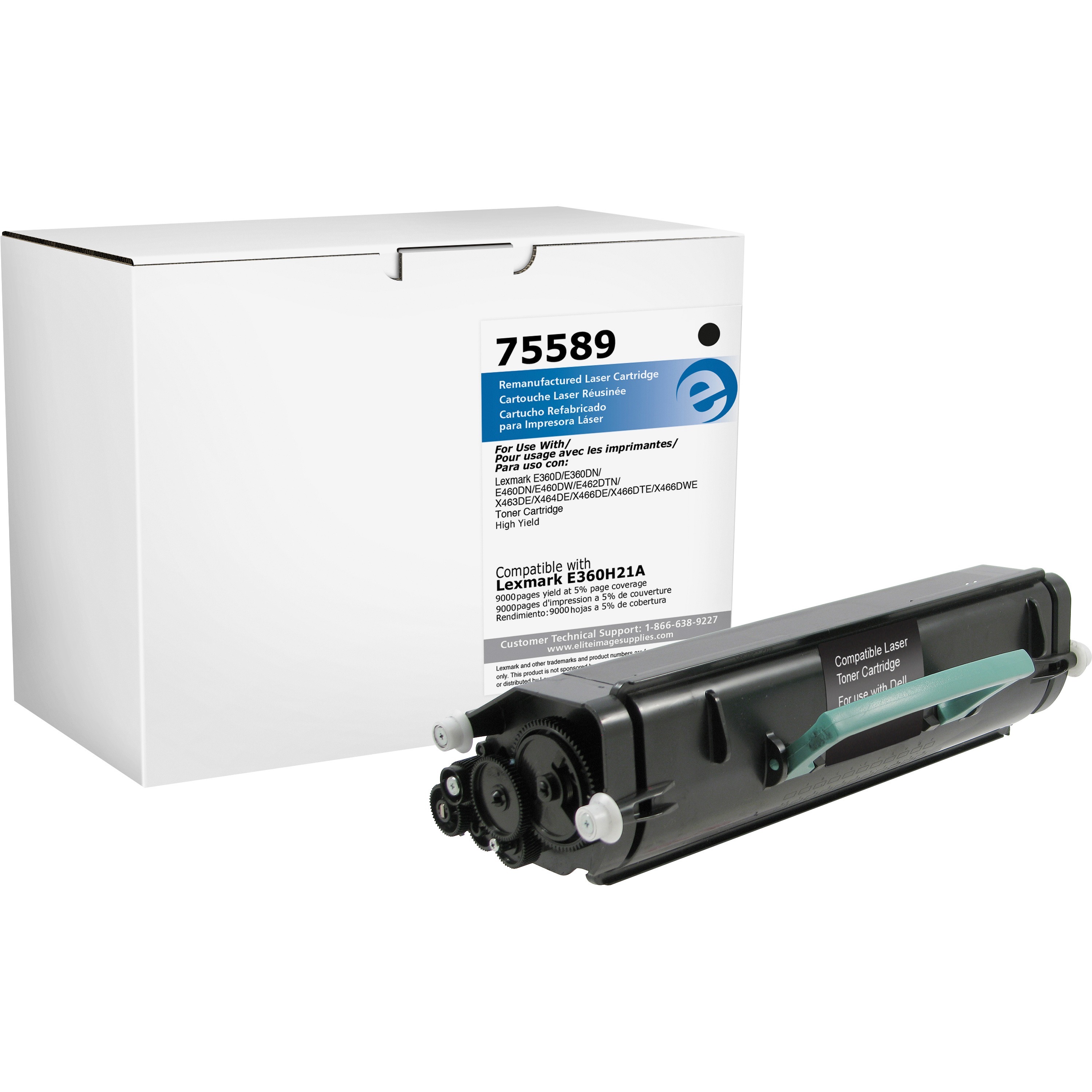 Elite Image Remanufactured Laser Toner Cartridge E360H11A - Black - 1 Each