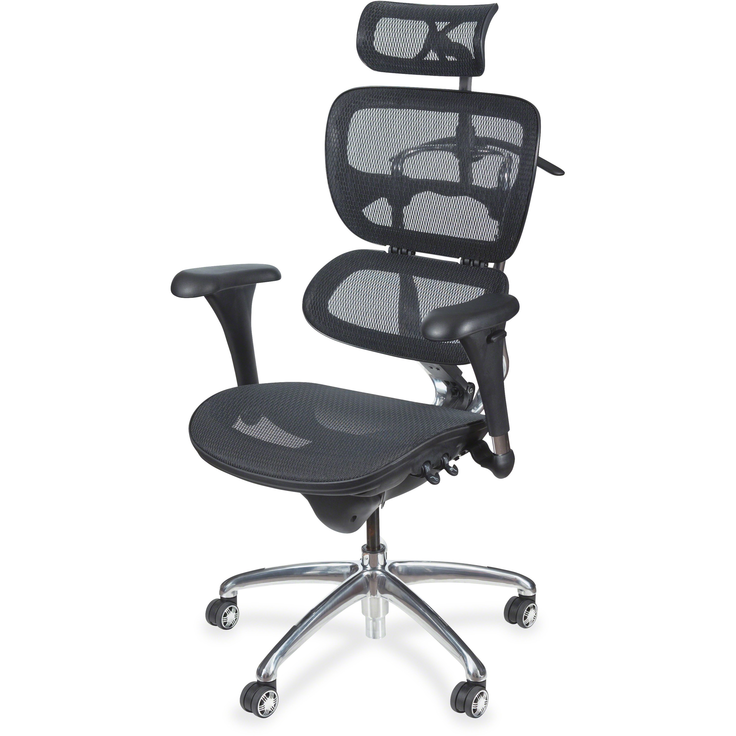 MooreCo Butterfly Chair - Black Seat Color - Mesh Seat Material - Black Back Color - Mesh Back Material - Chrome Frame Color - High Back - 5-star Base - Armrest - 1 Each