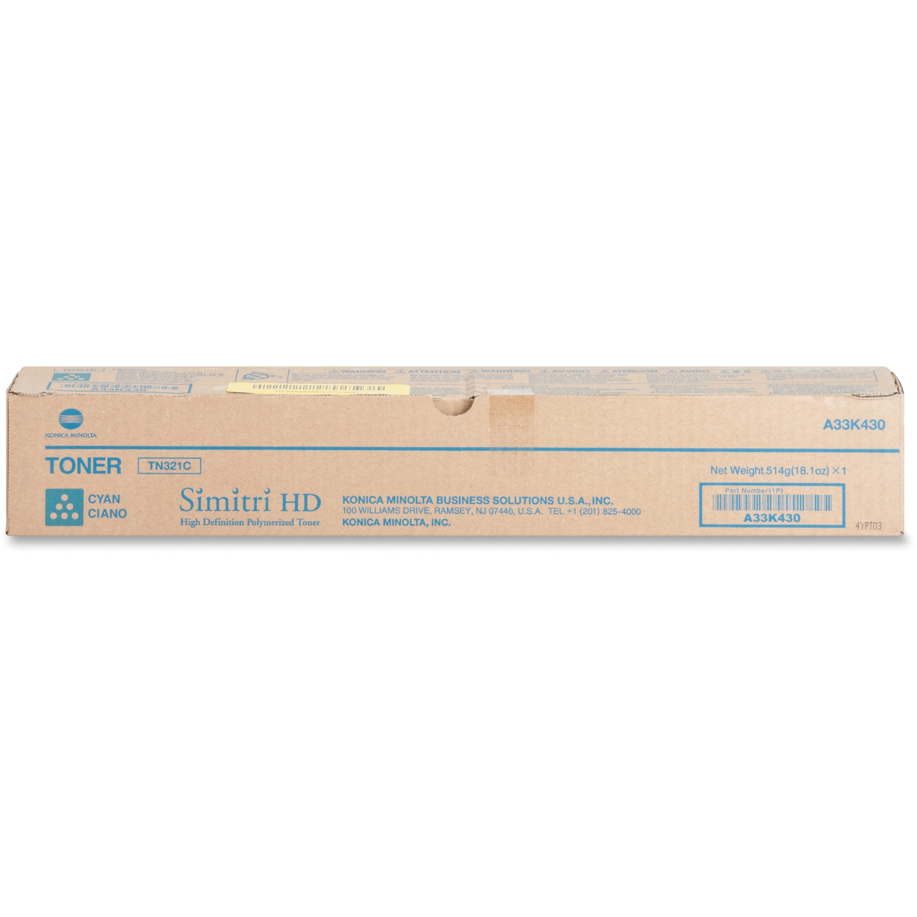 Konica Minolta Original Laser Toner Cartridge - Cyan - 1 Each