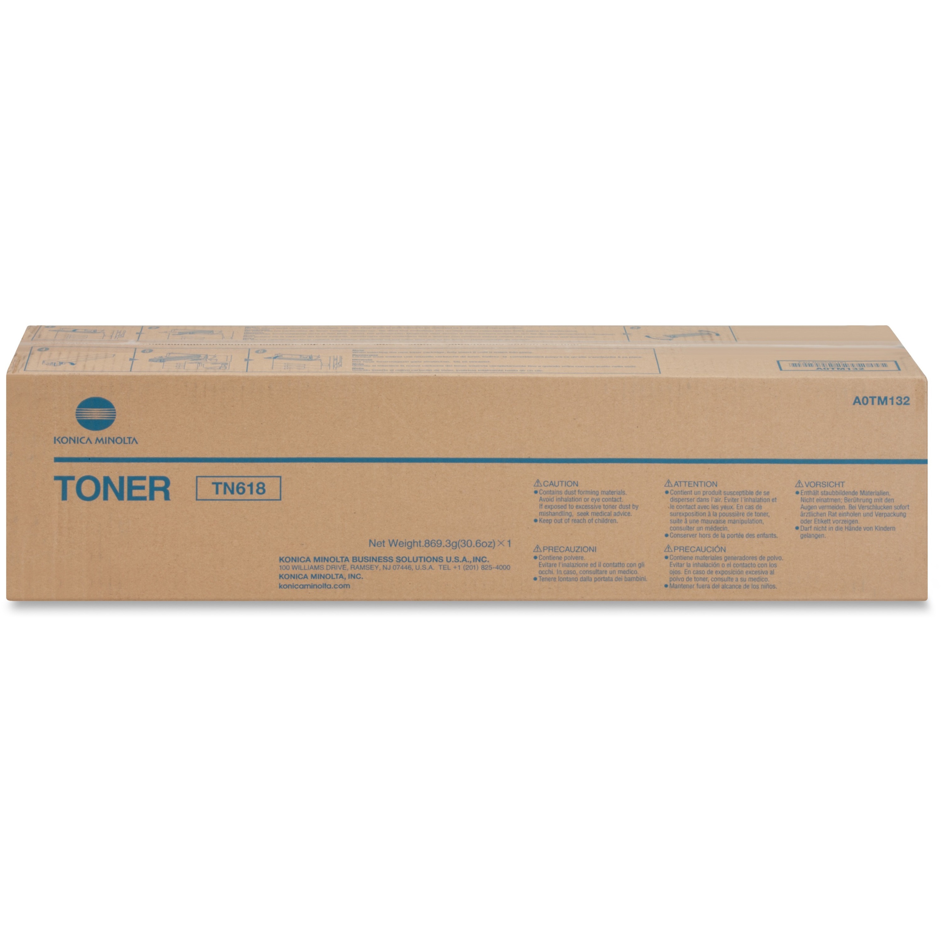 Konica Minolta TN-618K Original Laser Toner Cartridge - Black - 1 Each