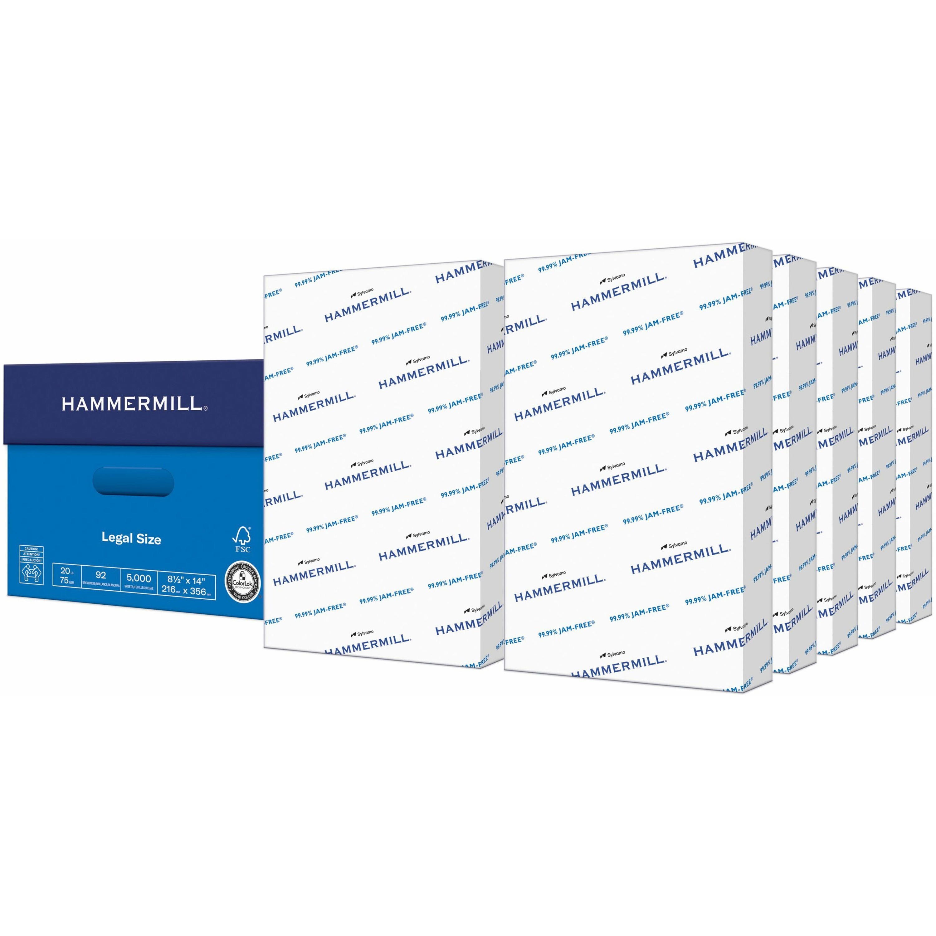 Hammermill Business Copy Paper, 20lb, 92 Bright, 8.5 x 11, 8 Ream Case