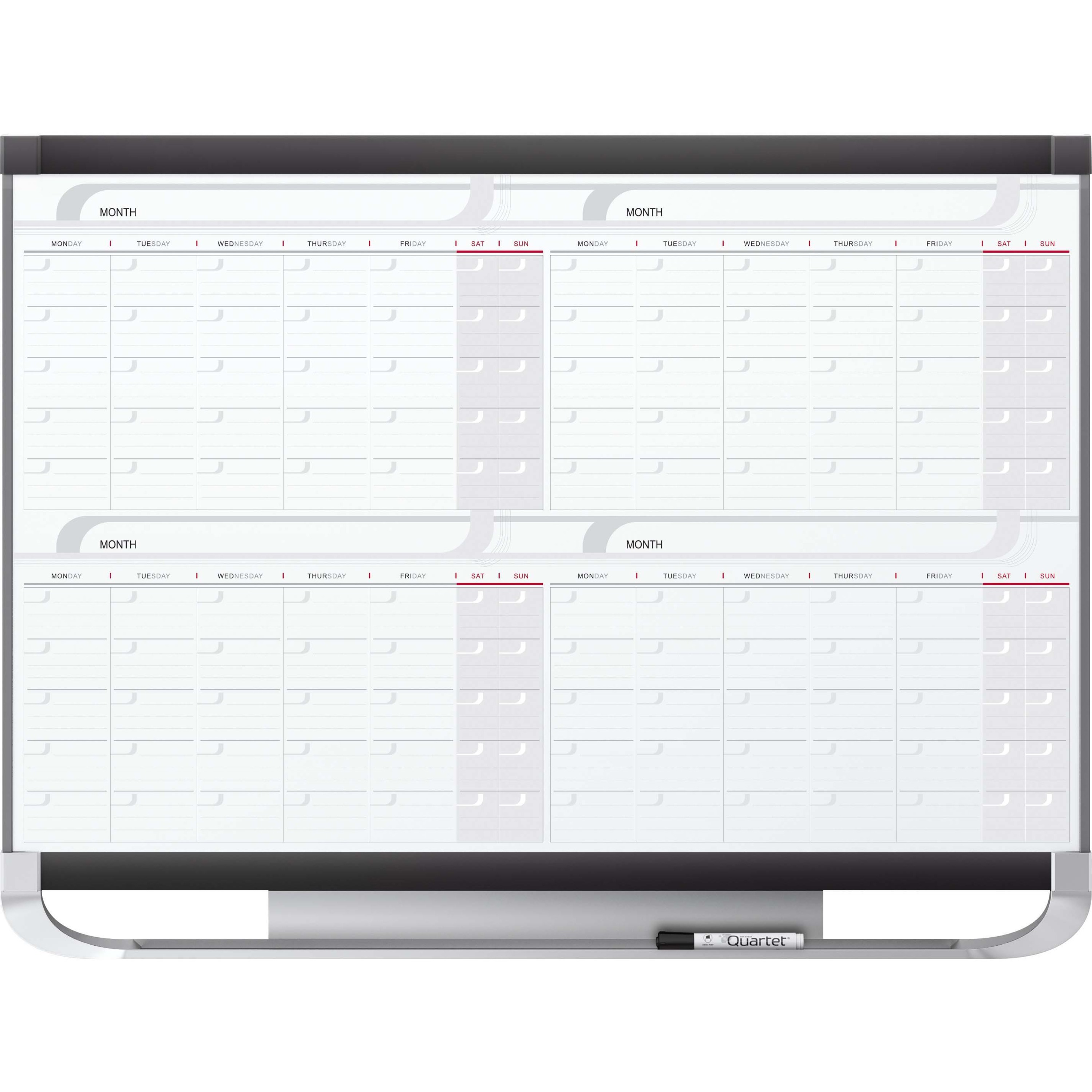 Quartet Prestige&reg; 2 Magnetic Four Month Calendar Board