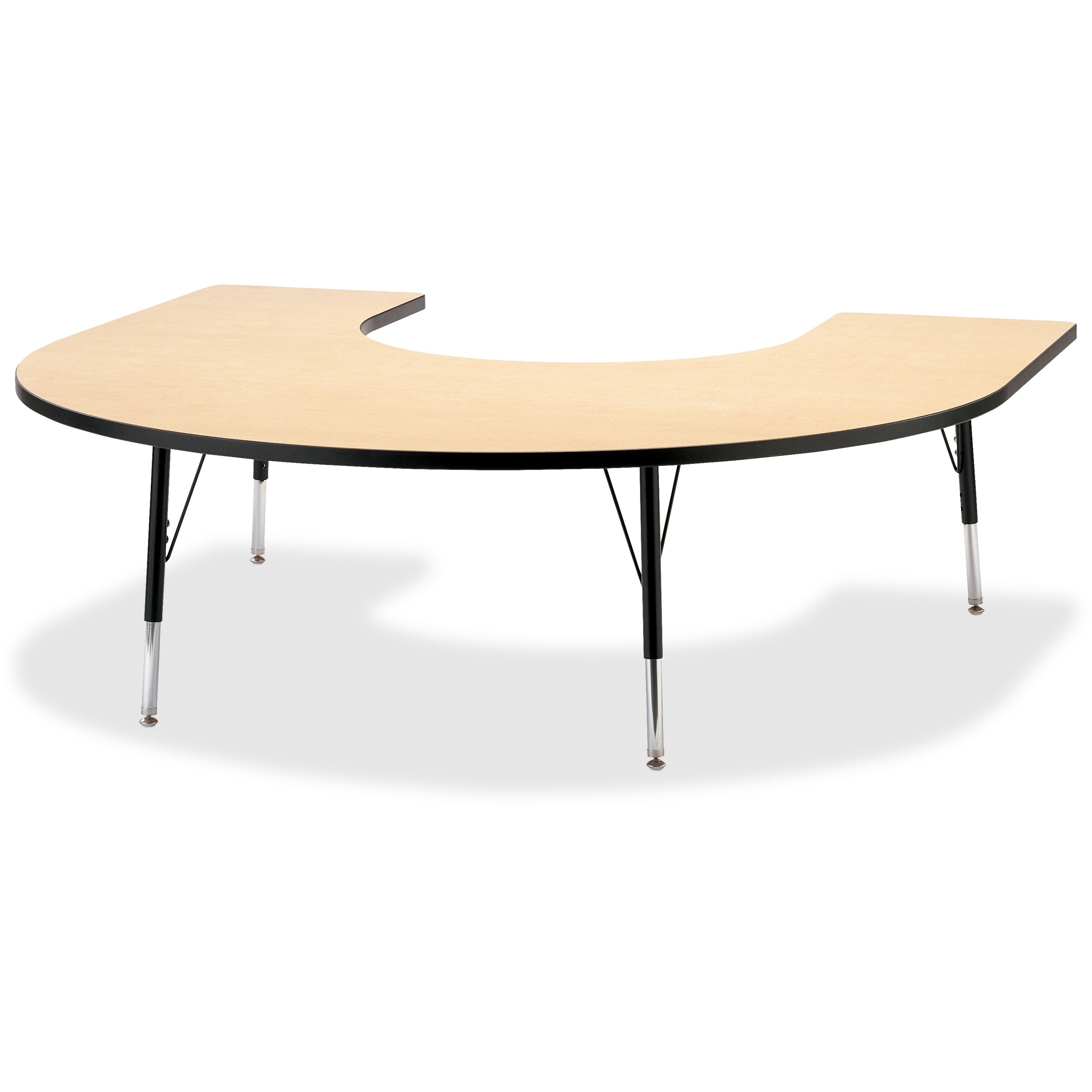 Jonti-Craft Berries Elementary Black Edge Horseshoe Table