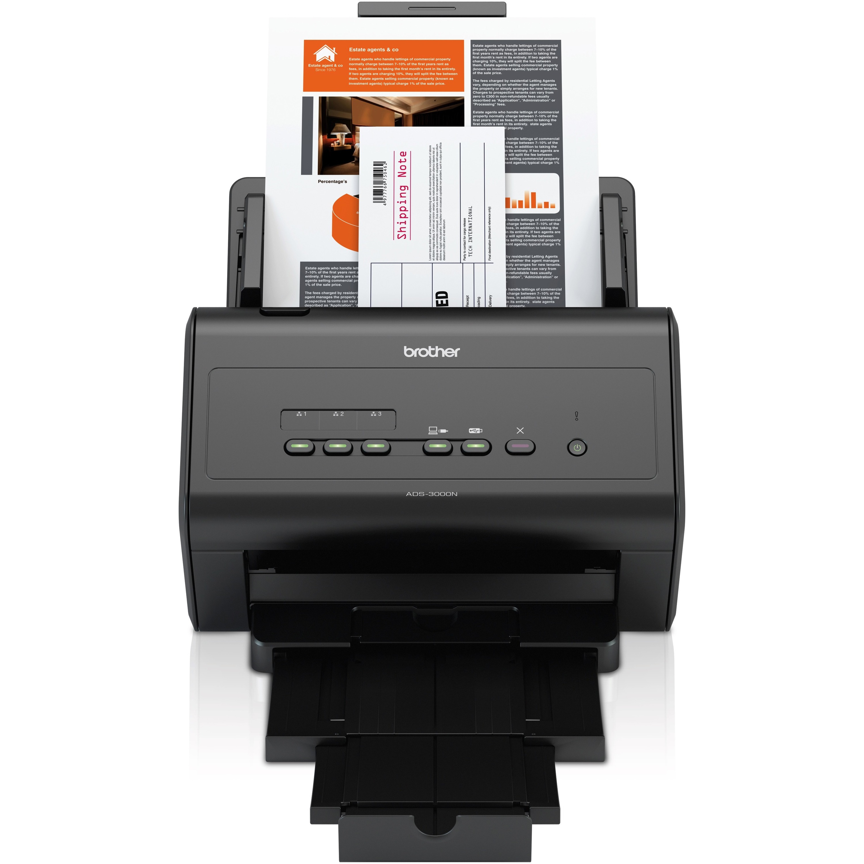 Brother ADS-2400N ADF 600 X 600DPI A4 Black Scanner