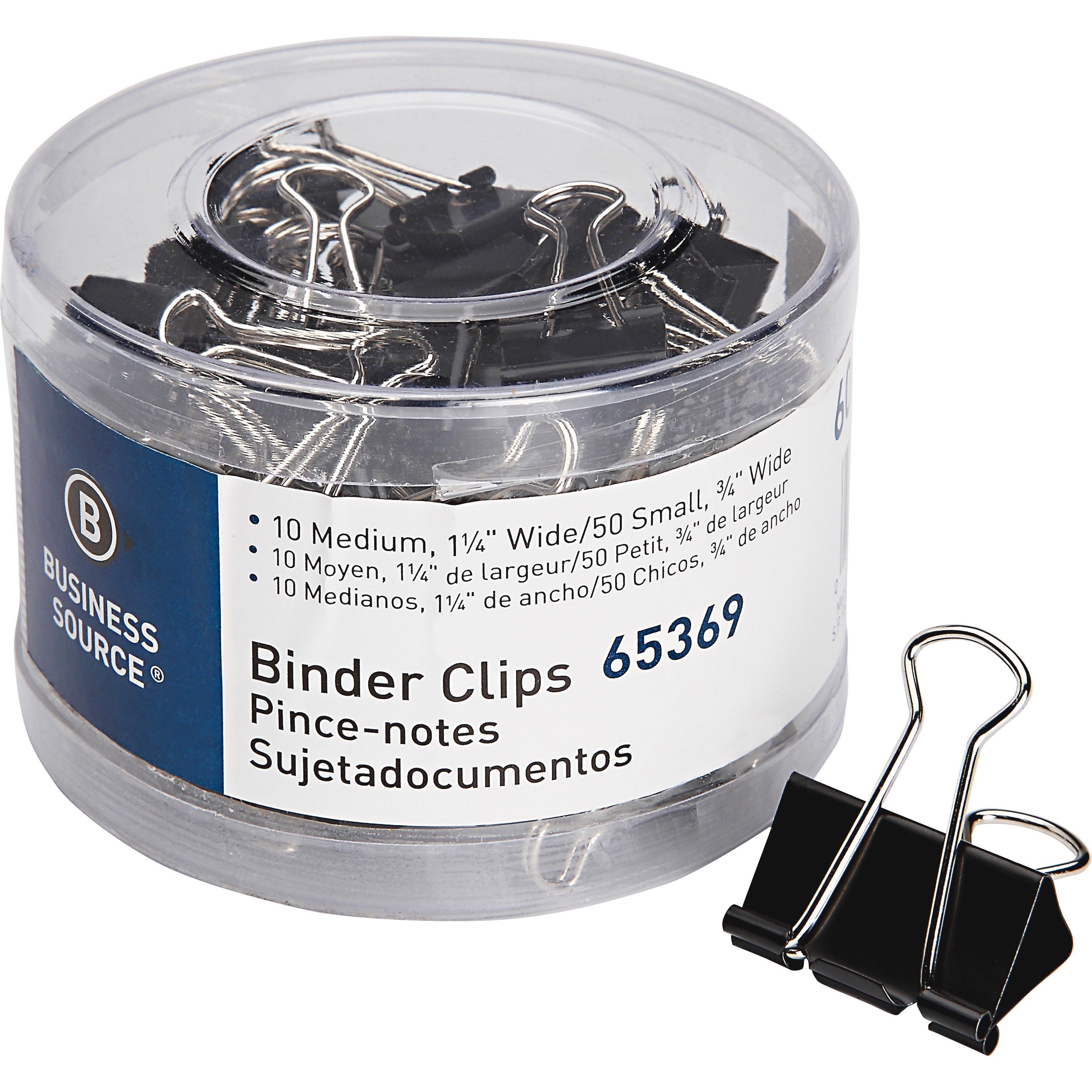 Binder Clips: Metallic Assorted Sizes and Colors