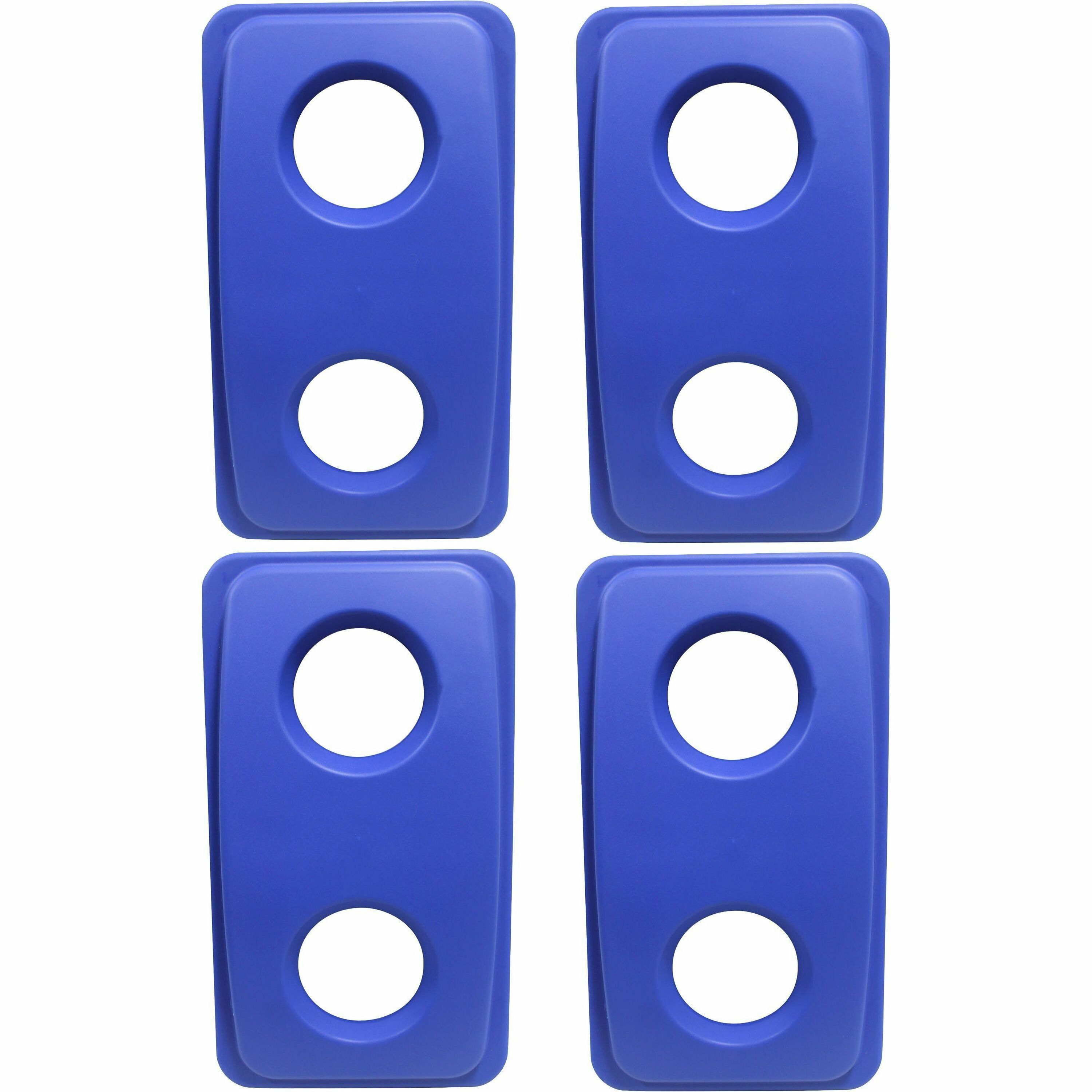 Thin Bin Round Cut Out Blue Lid