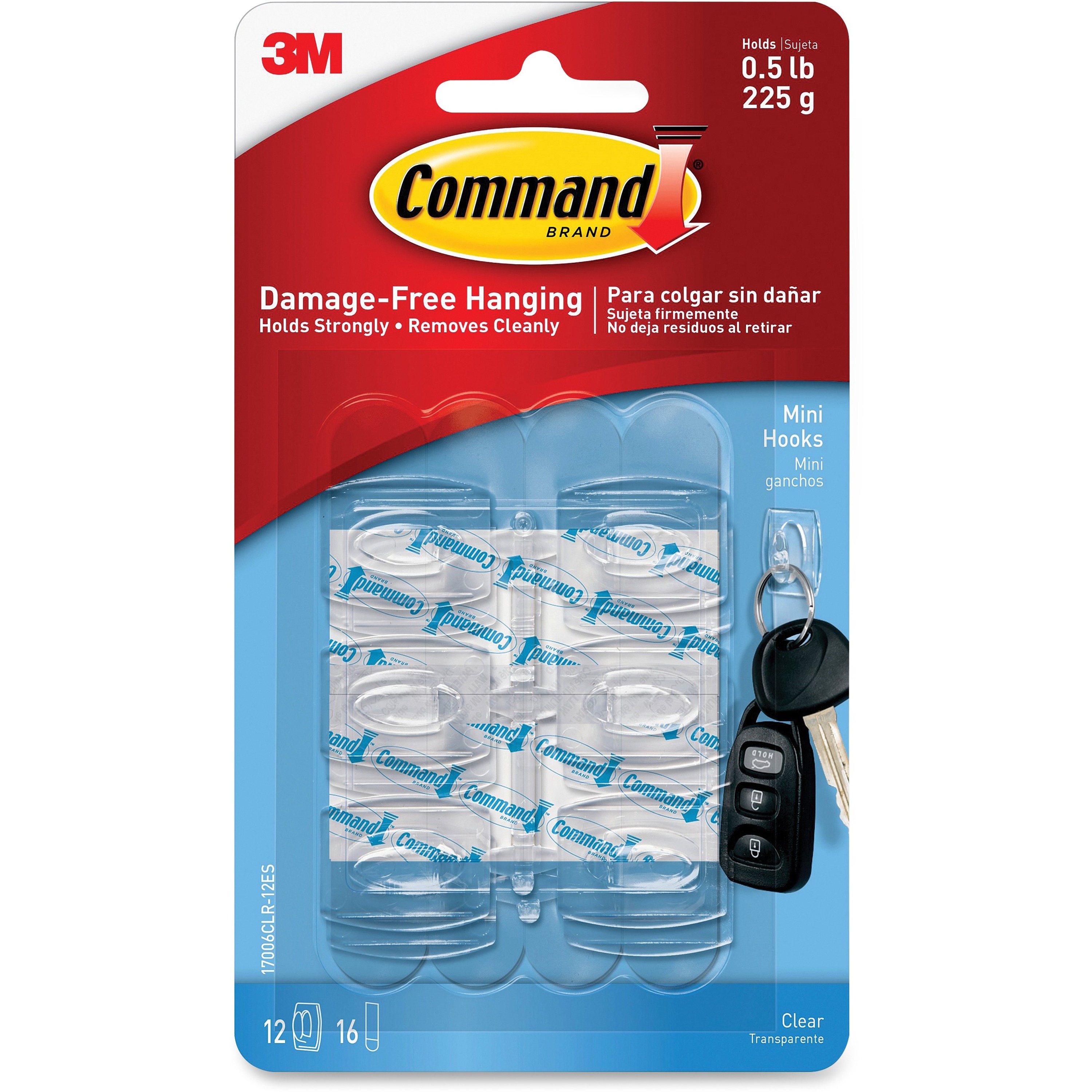 Command .5 lb. Clear Mini Hooks