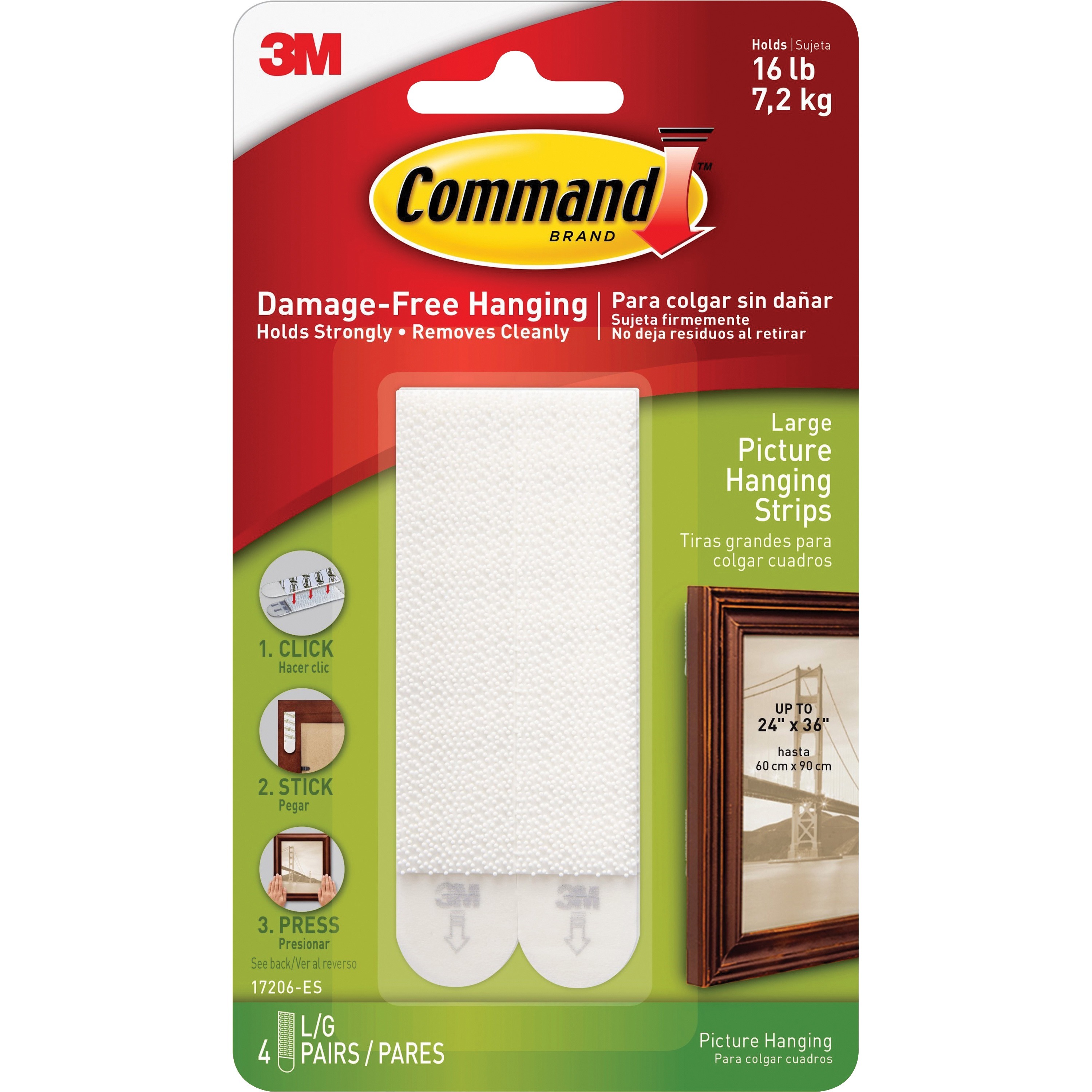 Command Picture Hanging Strips Variety Pack 8 Small Command Strips 12  Medium Command Strips 16 Large Command Strips Damage Free White - Office  Depot