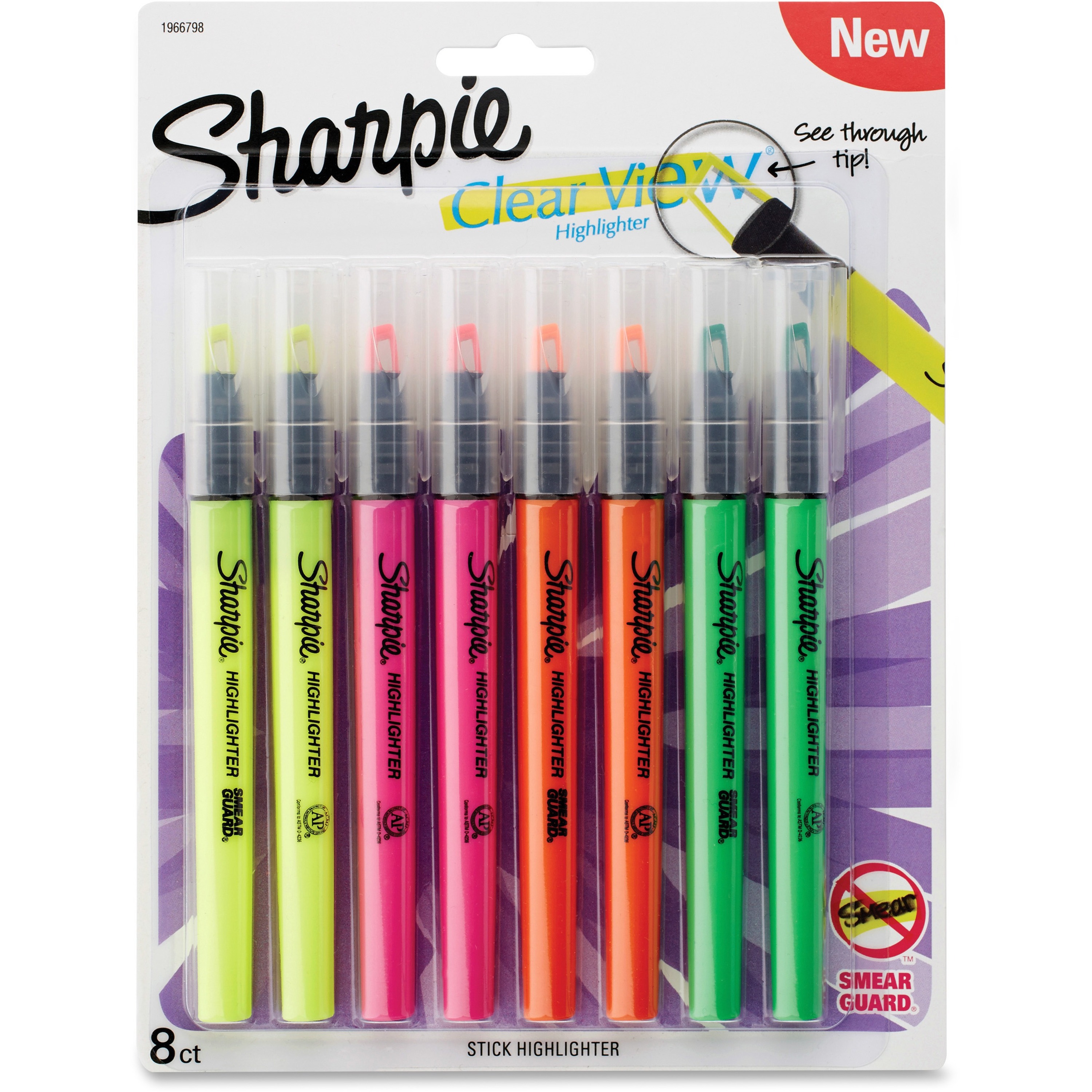 Sharpie Clear View Highlighter Chisel Tip Pink 12 Pack 