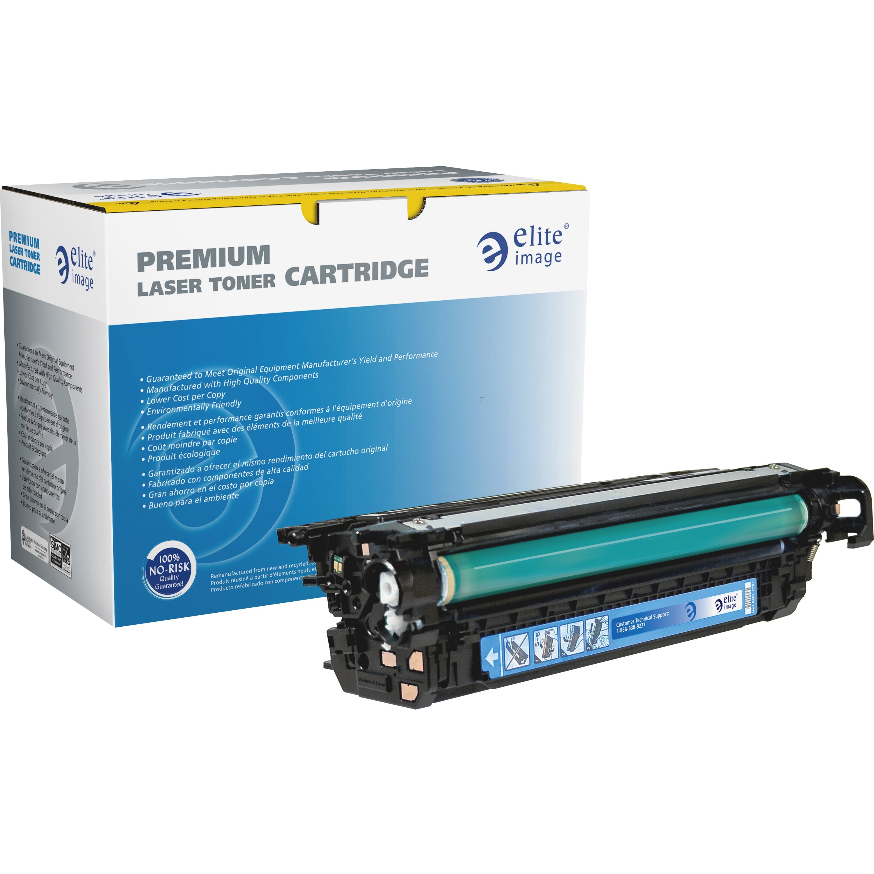 Elite Image Remanufactured Laser Toner Cartridge 653A/X (CF321A) - Cyan - 1 Each