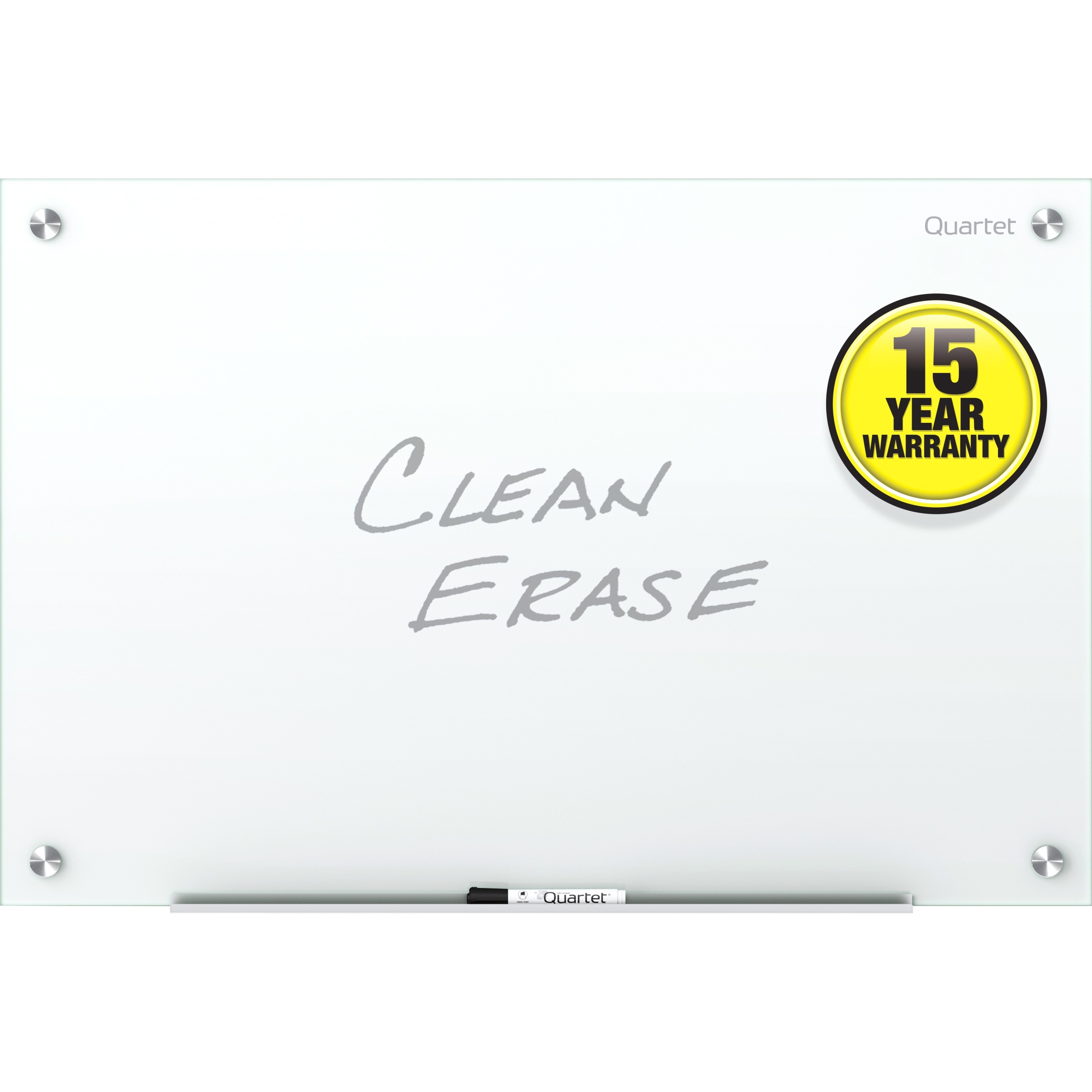 Quartet Infinity™ Glass Dry-Erase Board - 36" (3 ft) Width x 24" (2 ft) Height - White Tempered Glass Surface - Rectangle - Horizontal/Vertical - Frameless, Stain Resistant, Ghost Resistant, Non-magnetic, Non-absorbent, Marker Tray, Durable, Write-on - 1