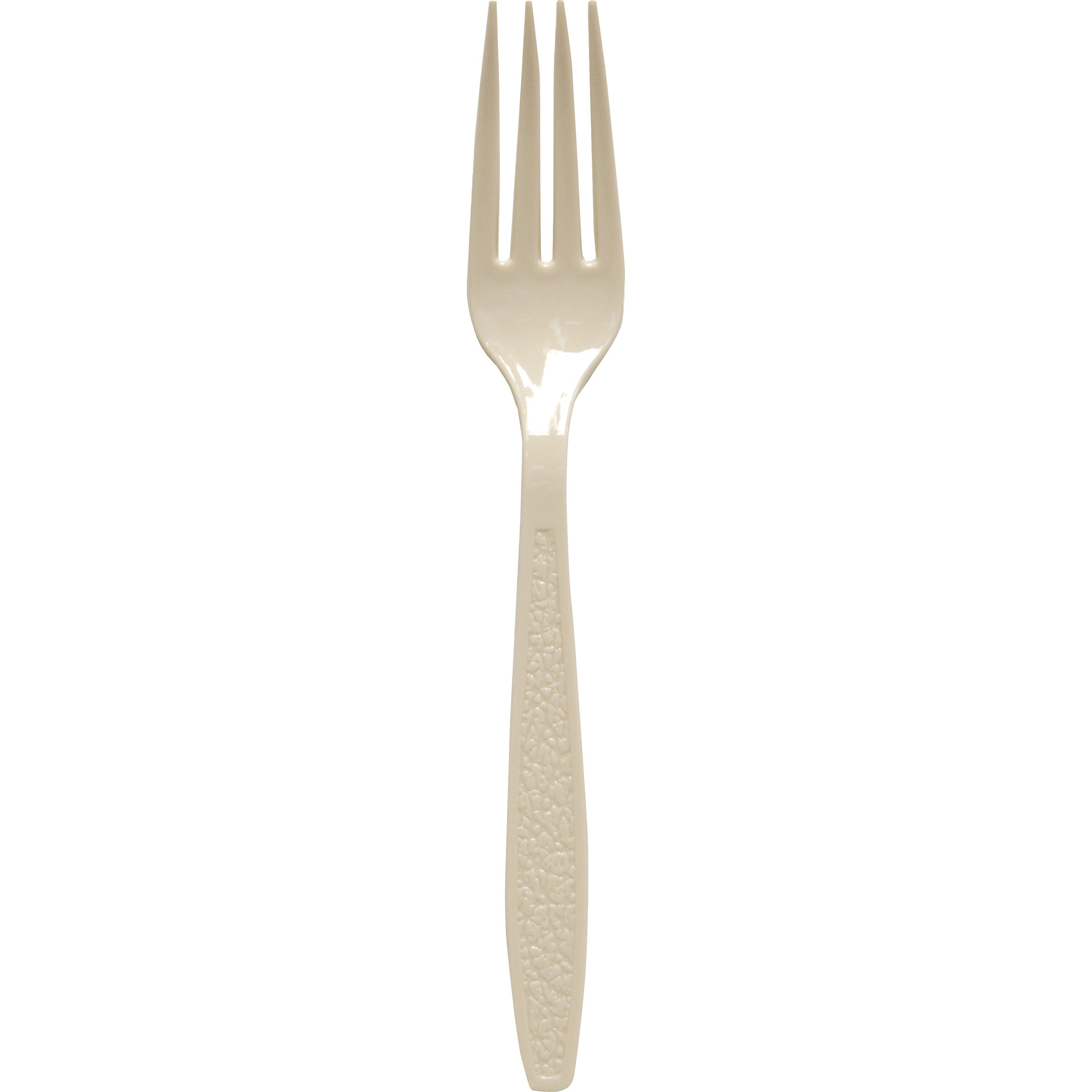 Solo Extra Heavyweight Cutlery - Fork - 1 x Fork - Breakroom - Disposable - Textured - Champagne - 1000 / Carton