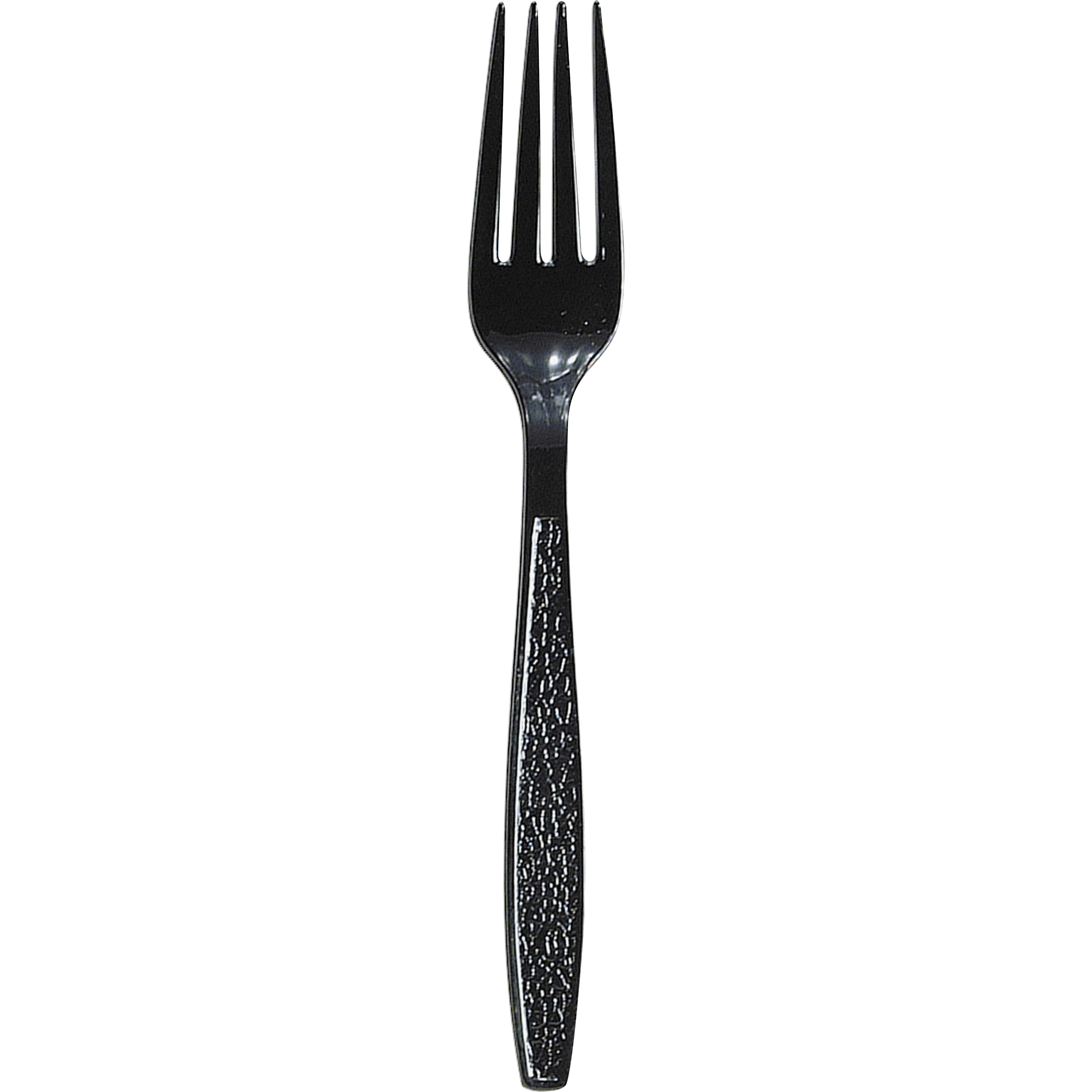Solo Cup Extra Heavyweight Polystyrene Forks - Fork - 1 x Fork - Breakroom - Disposable - Black - 1000 / Carton