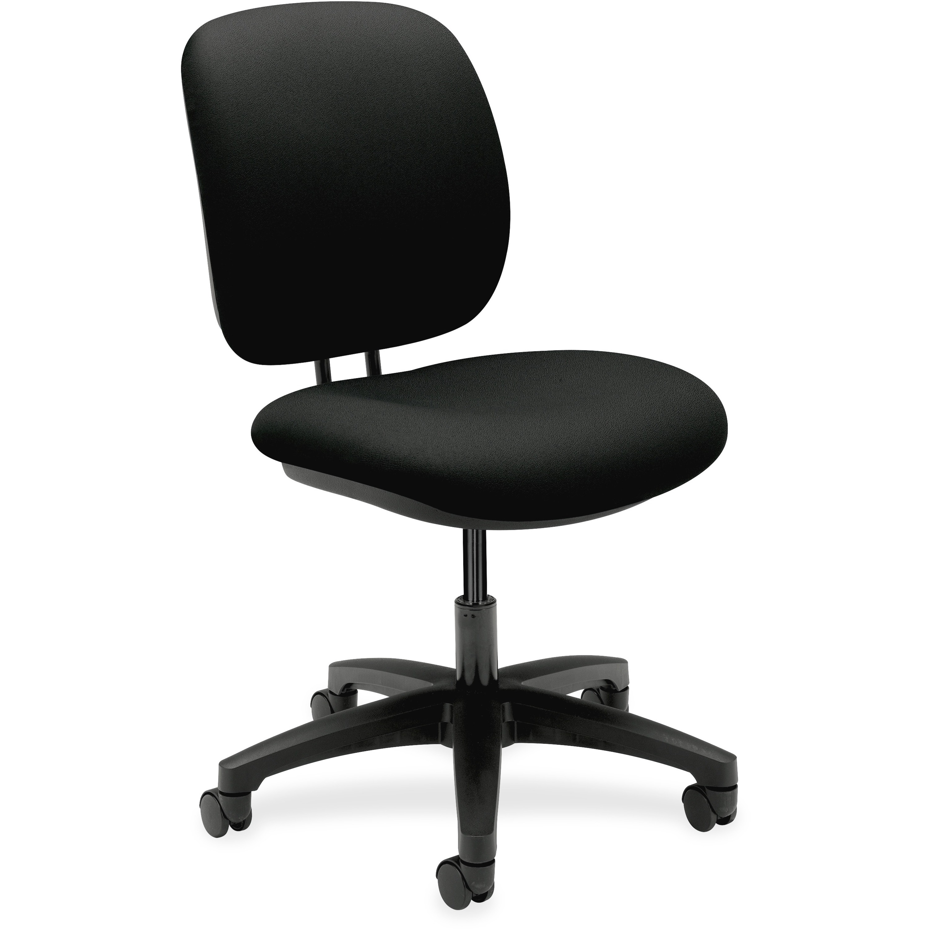 HON ComforTask Chair, Black Fabric Polymer Black, Olefin Seat