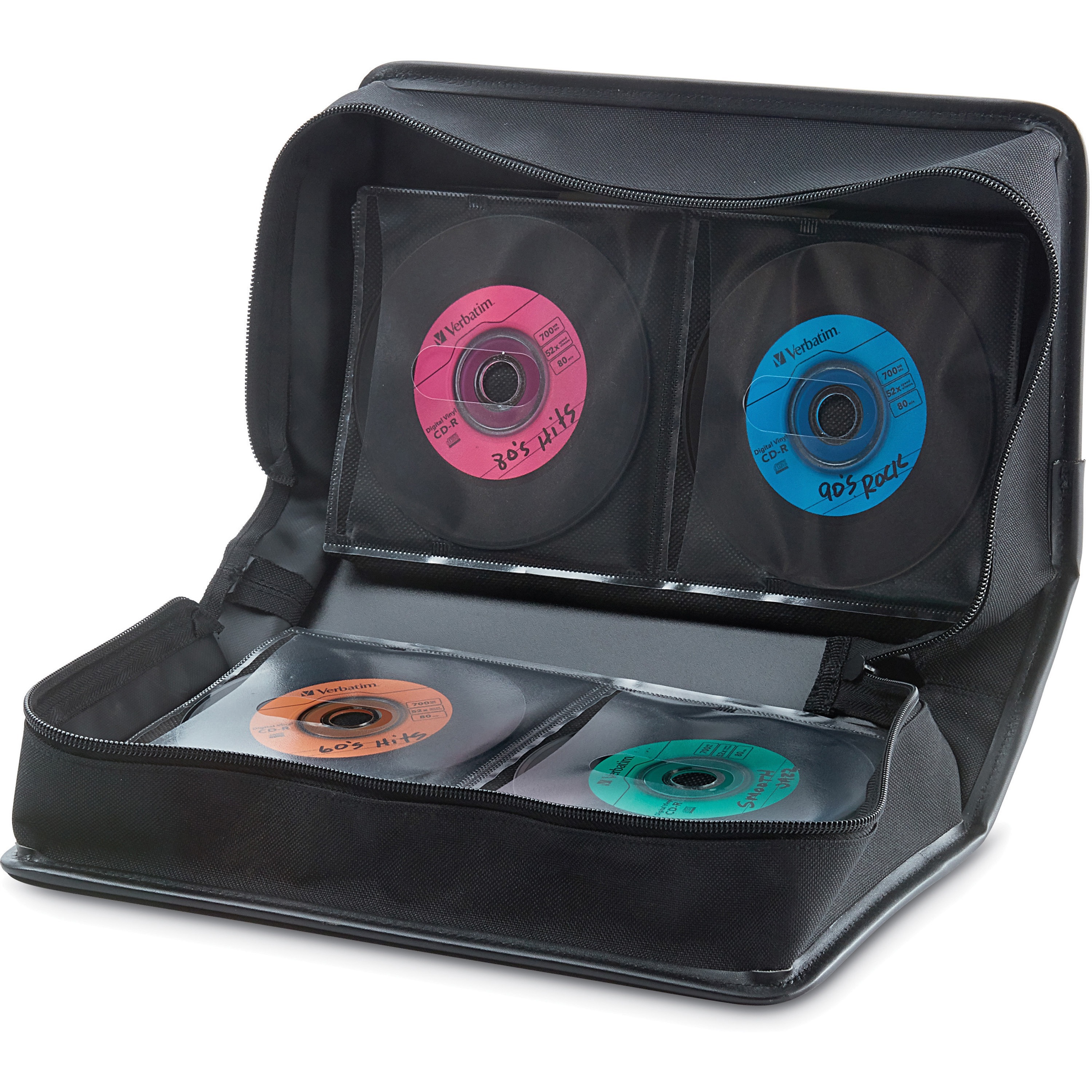 Verbatim CD/DVD Storage Wallet ­128 ct. Black VER70106