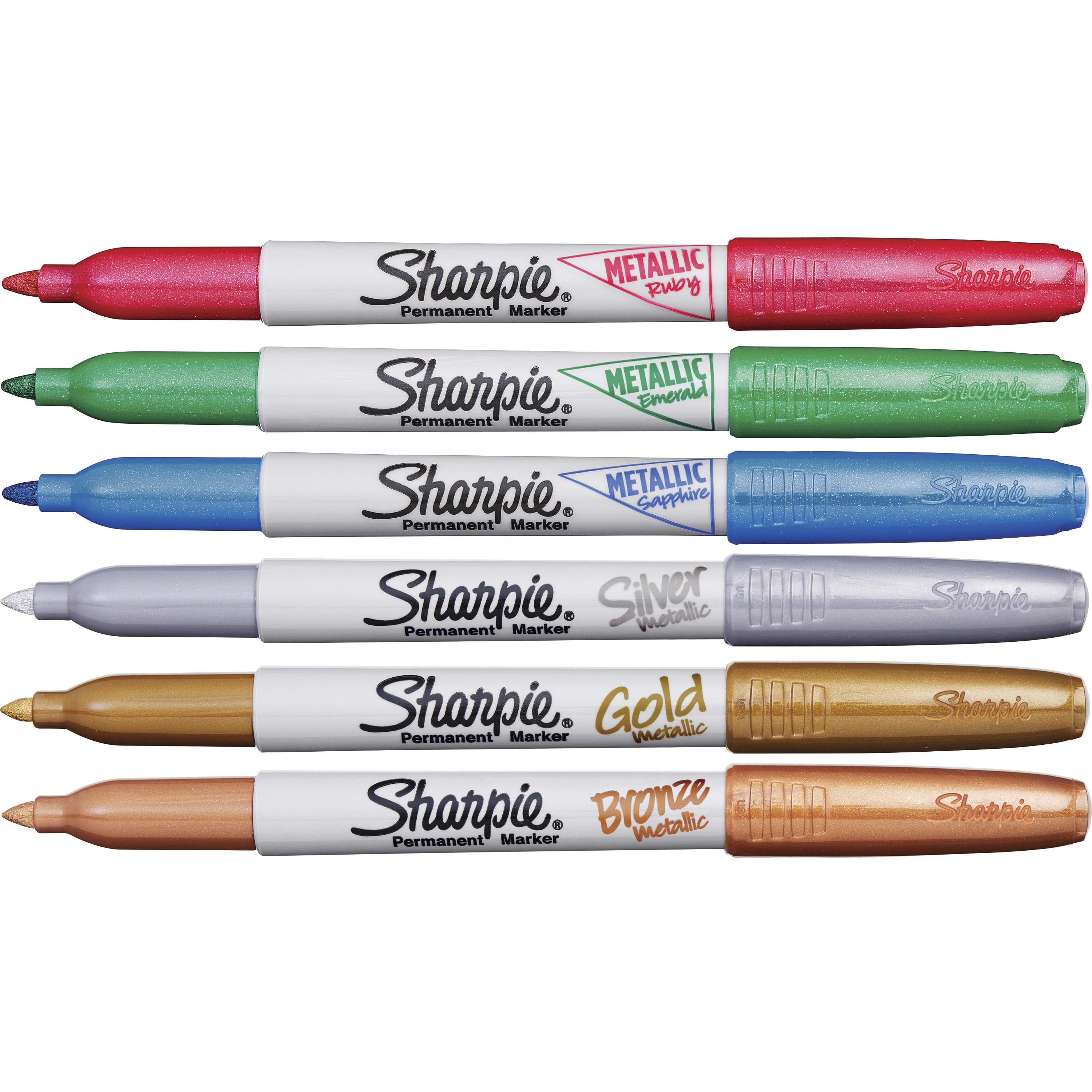 Sharpie Metallic Permanent Marker, Medium Chisel Tip, Silver, Dozen