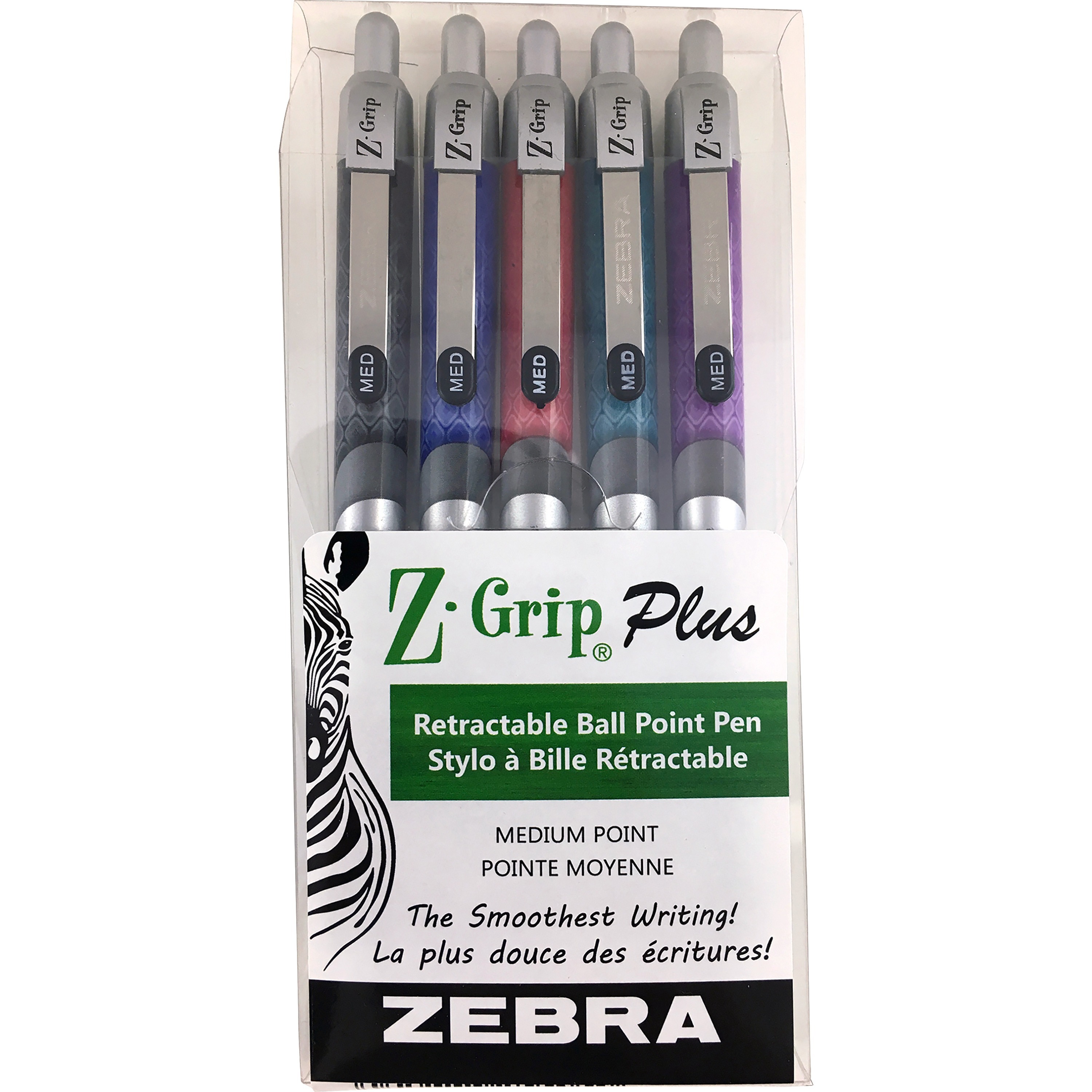 Zebra ZGrip Plus Ballpoint Pen 1 mm Pen Point Size Black, Blue