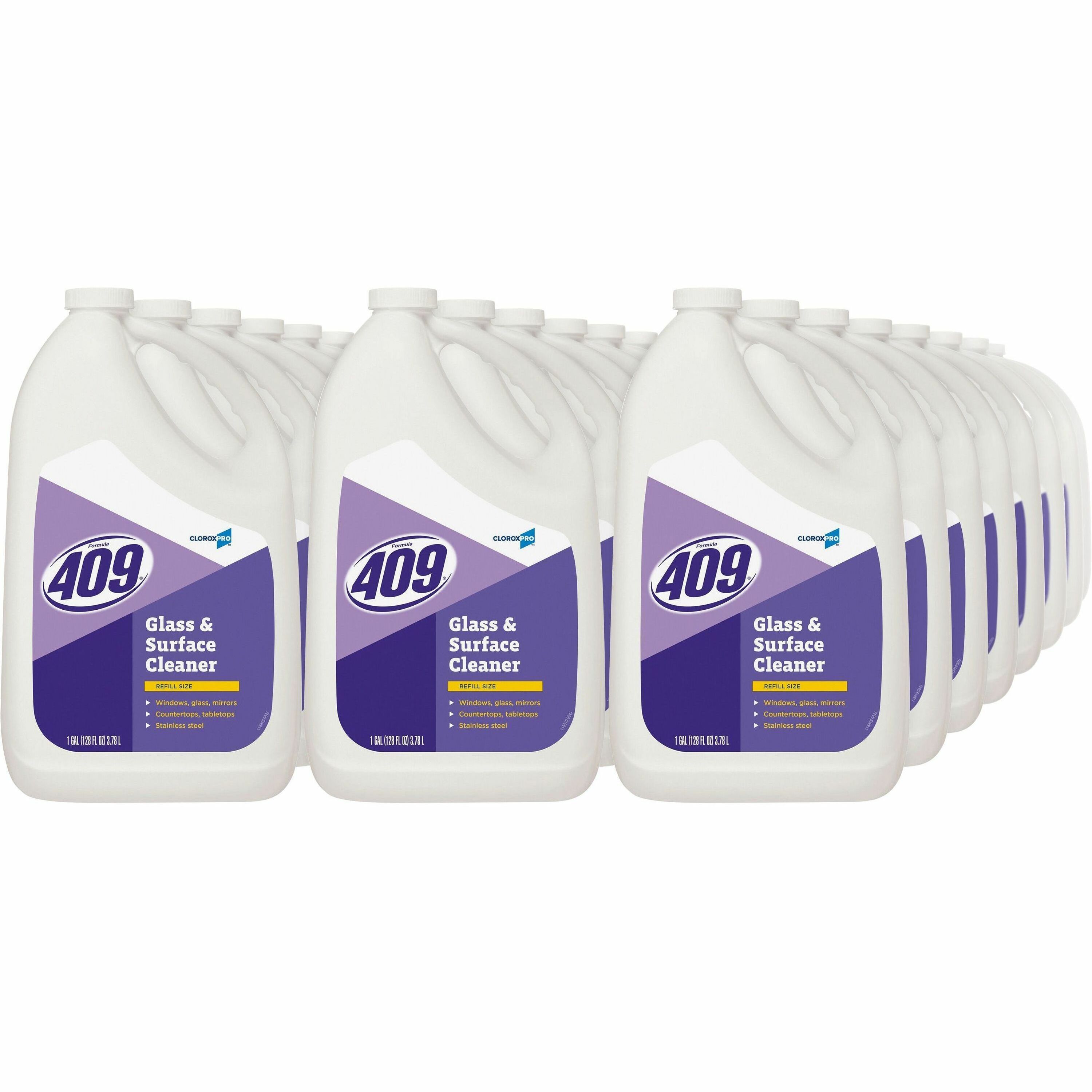 CloroxPro™ Formula 409 Glass & Surface Cleaner Refill - For Kitchen - 128 fl oz (4 quart) - Recommended For: Grime Remover - Streak-free - Clear - 108 / Pallet