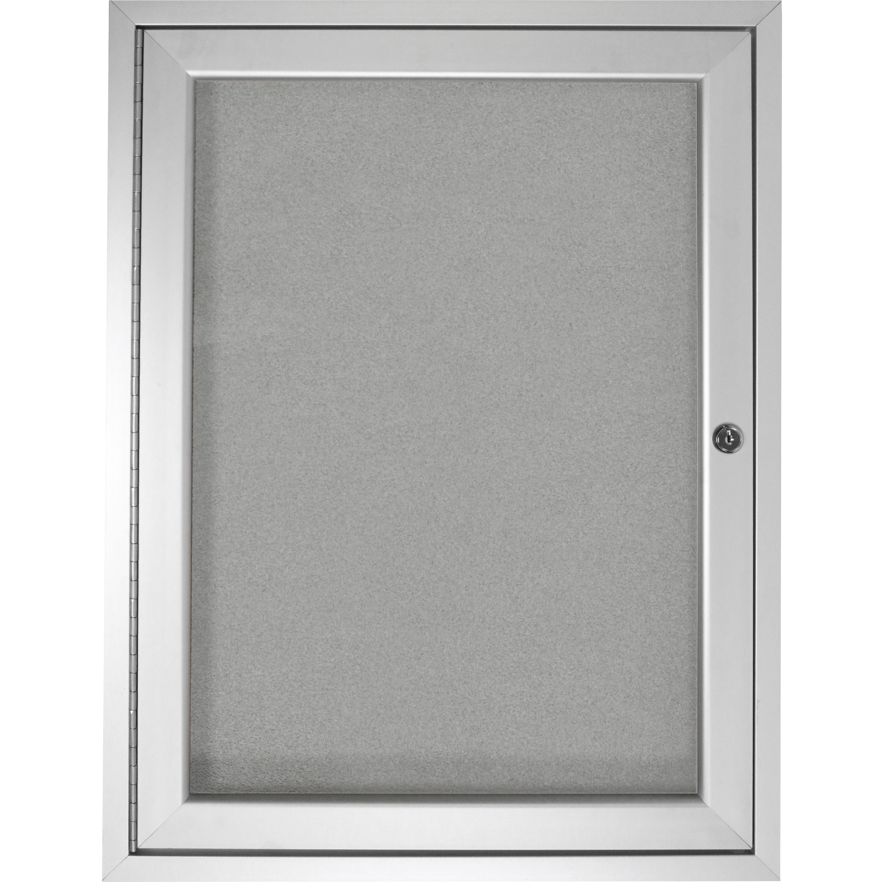 Ghent 1 Door Enclosed Vinyl Bulletin Board with Satin Frame