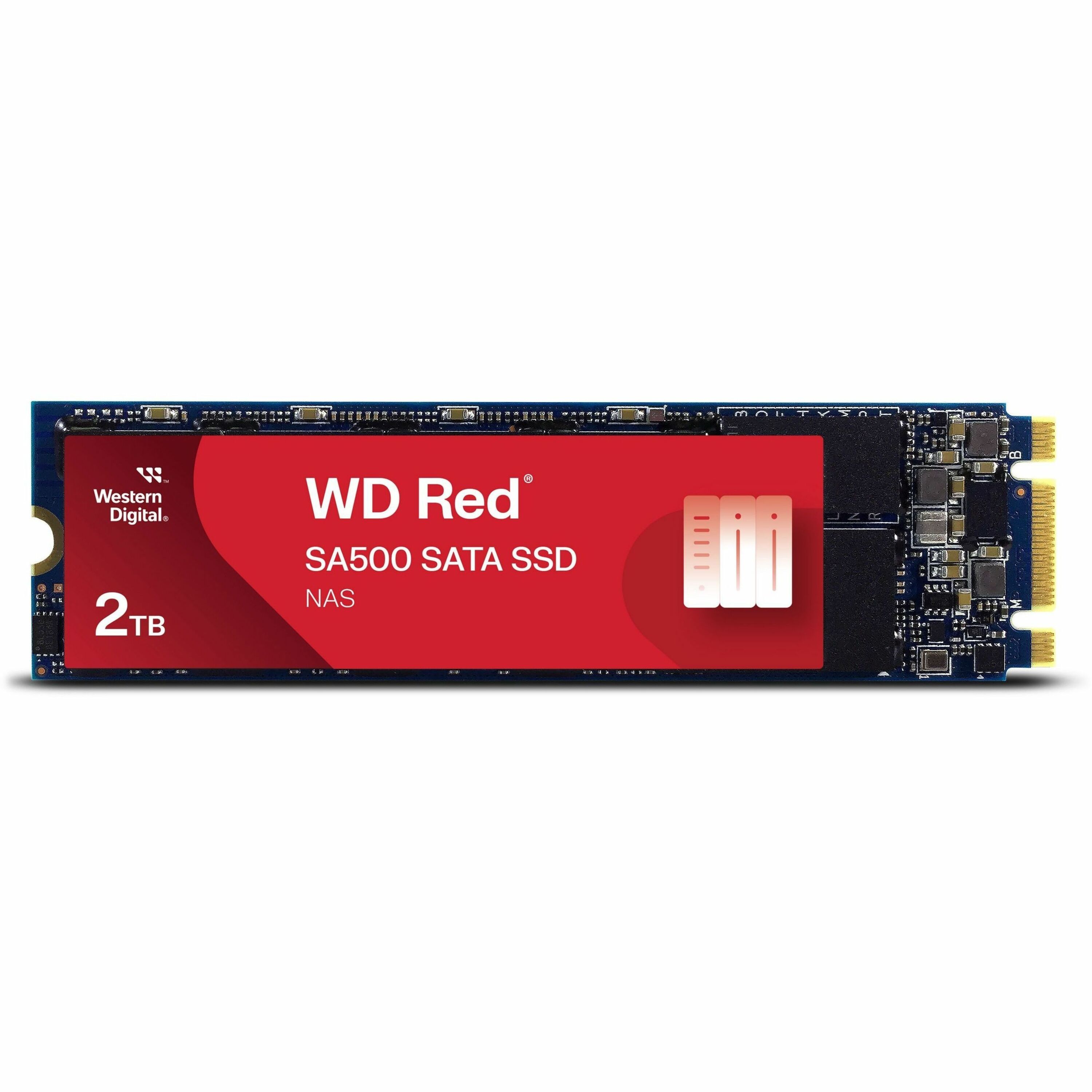 Western Digital WD Red SA500 M.2 2280 2TB SATA III 3D NAND Internal Solid  State Drive (SSD) WDS200T1R0B