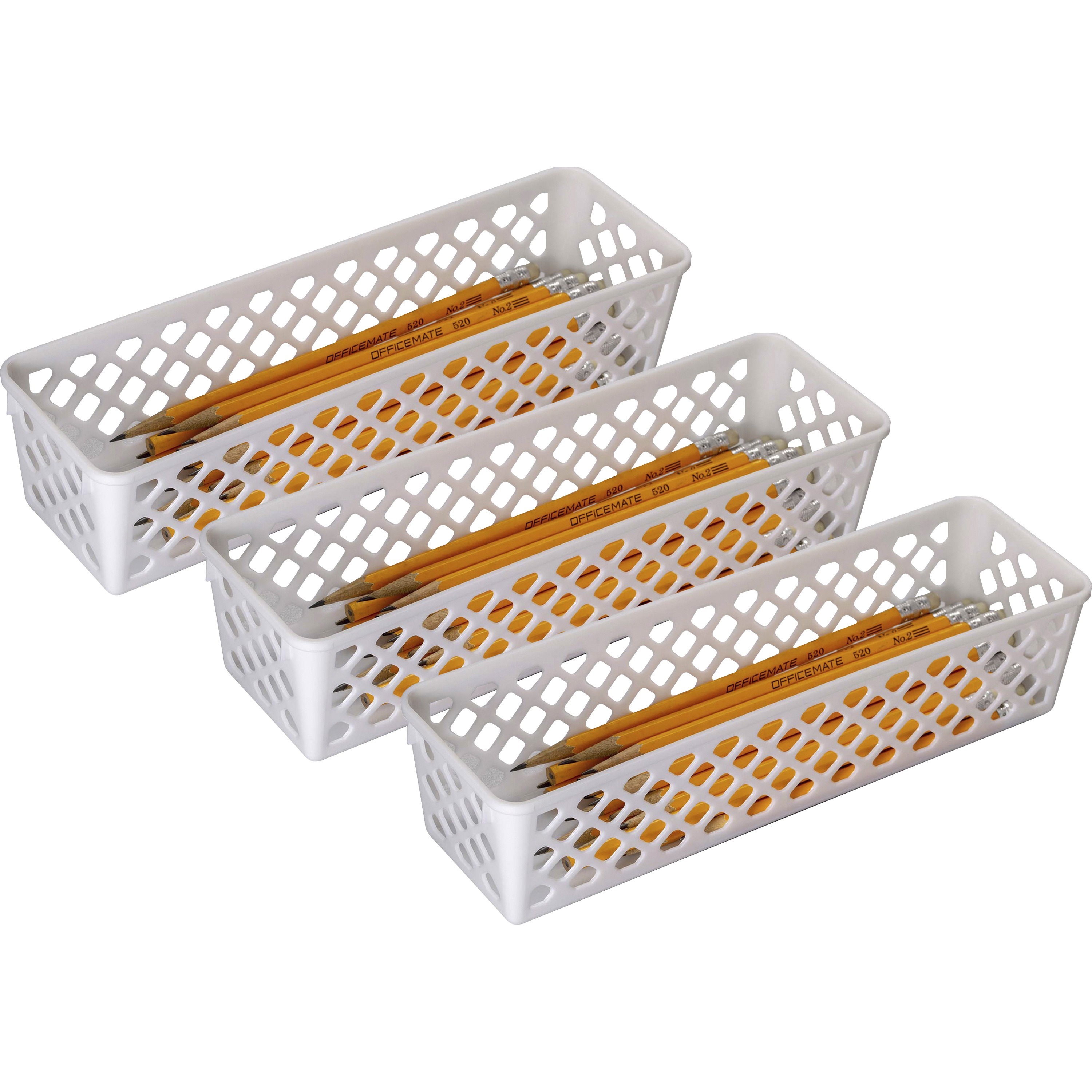  OIC® 30% Recycled Plastic Supply Baskets, Large