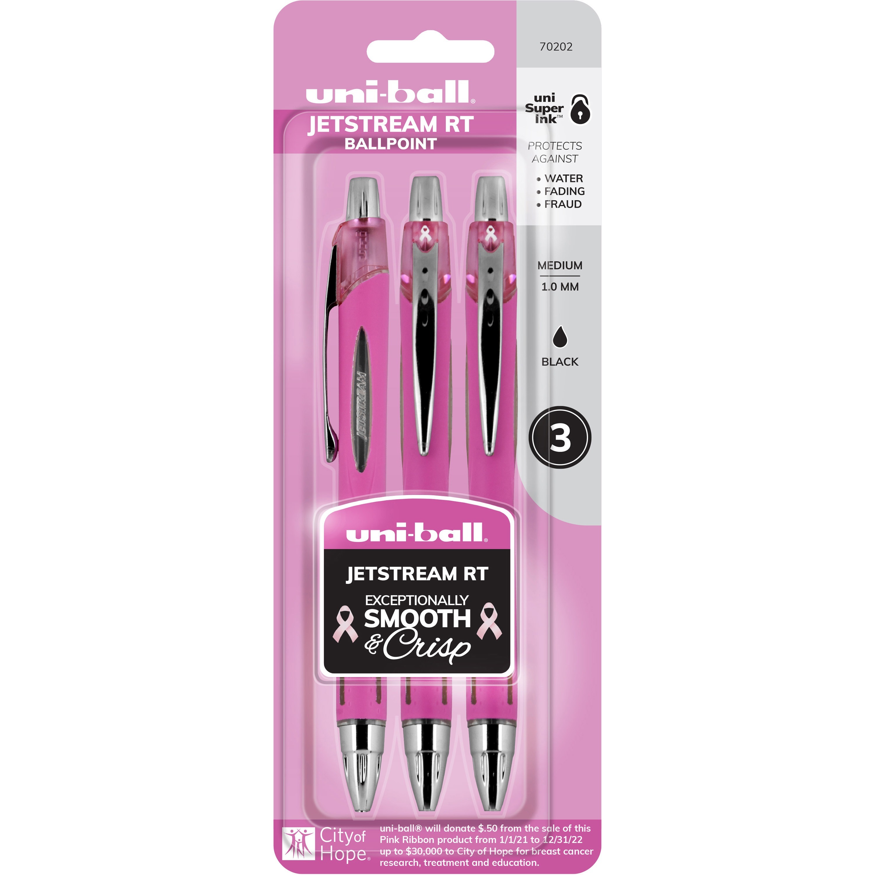 uniball Jetstream RT Pink Ribbon Ballpoint Pen