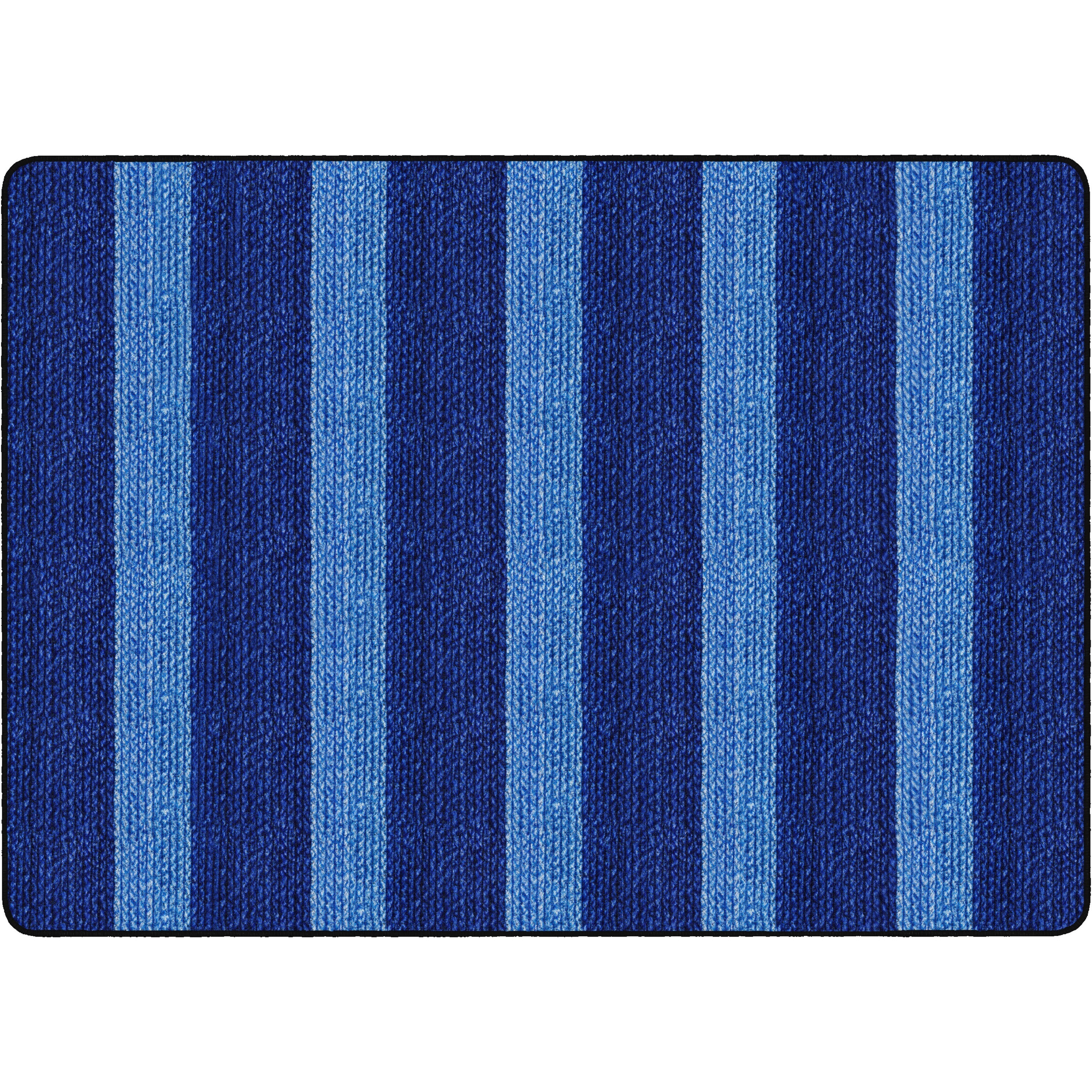 Flagship Carpets Basketweave Stripes Classroom Rug
