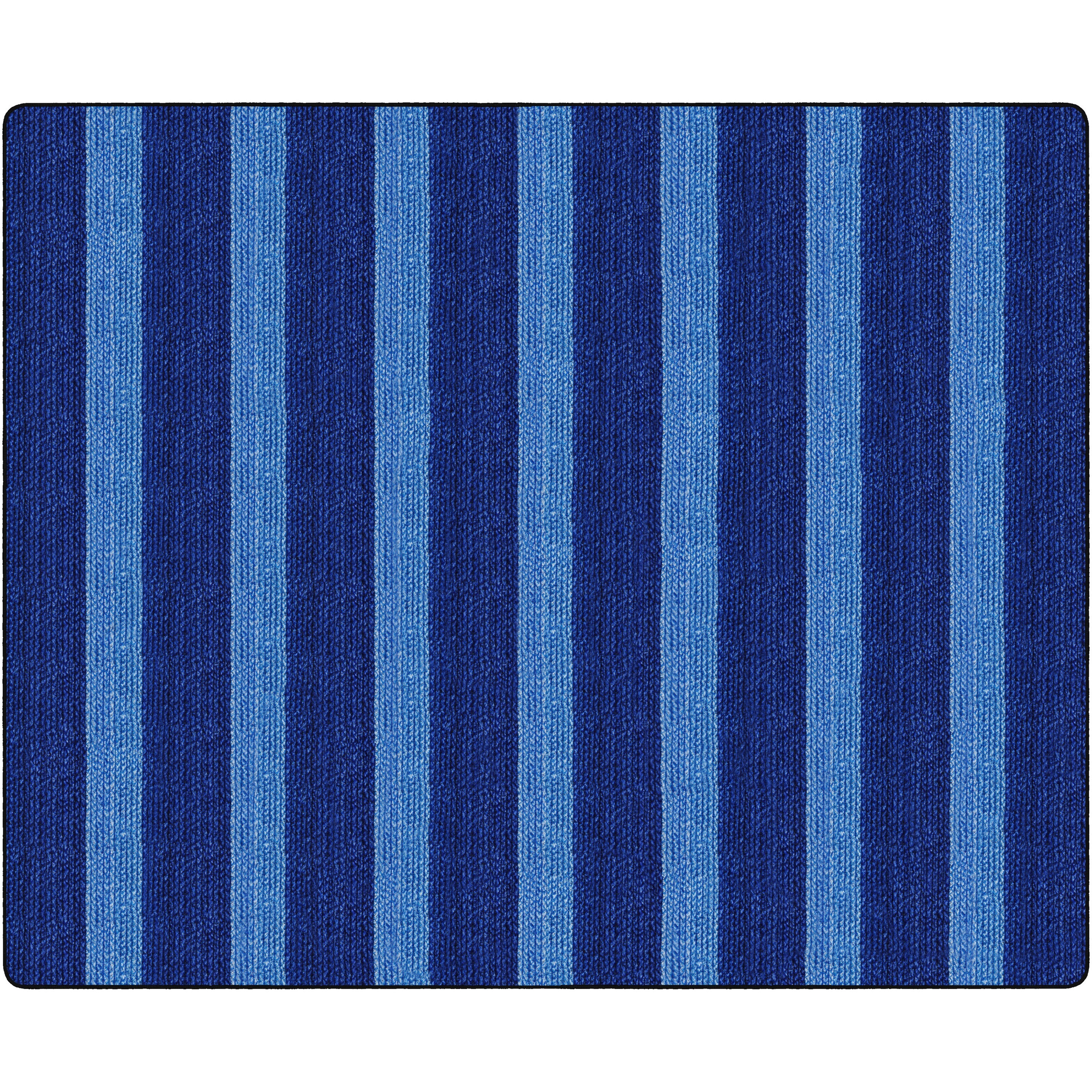 Flagship Carpets Basketweave Stripes Classroom Rug