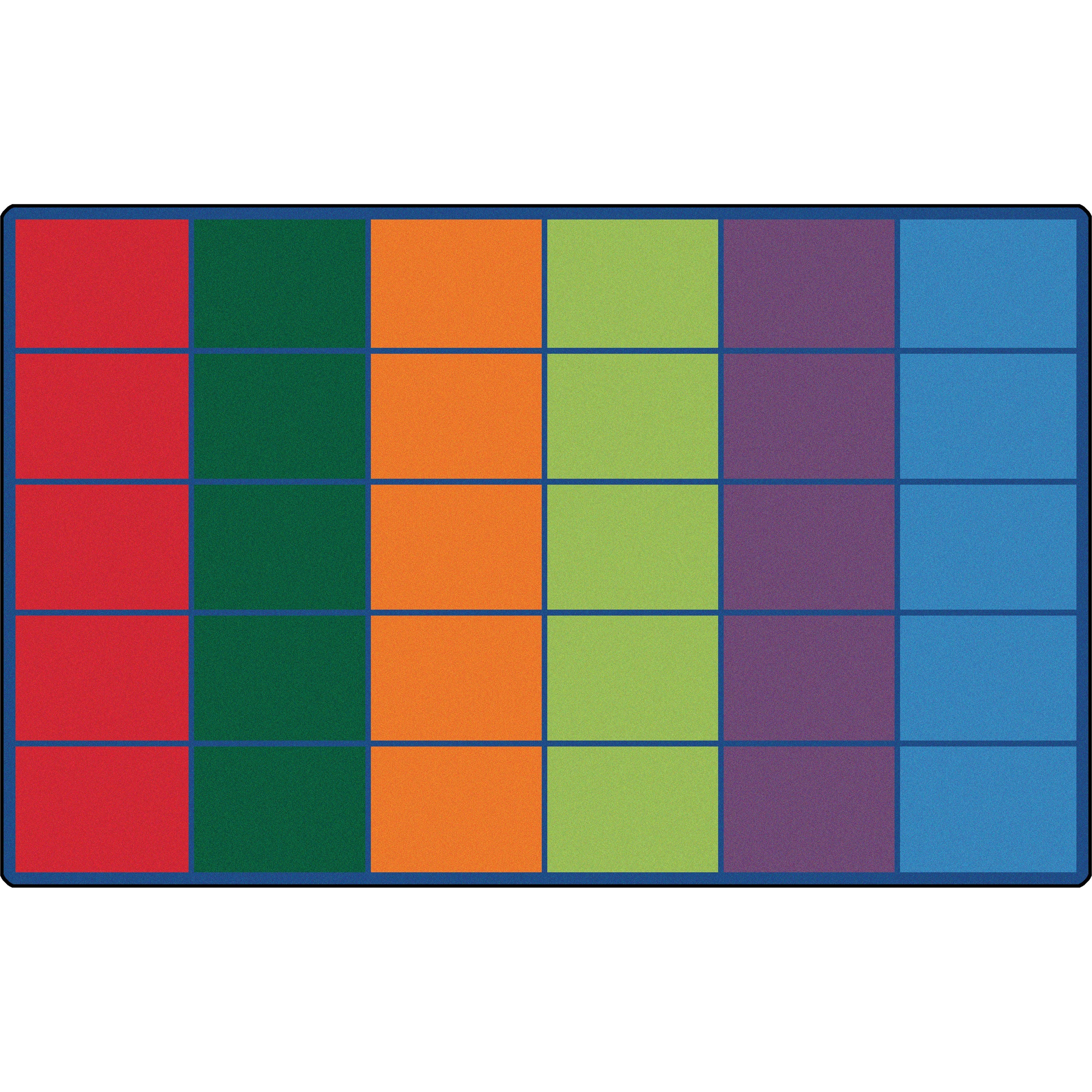 Carpets for Kids&reg; Premium Colorful Rows Seating Rug