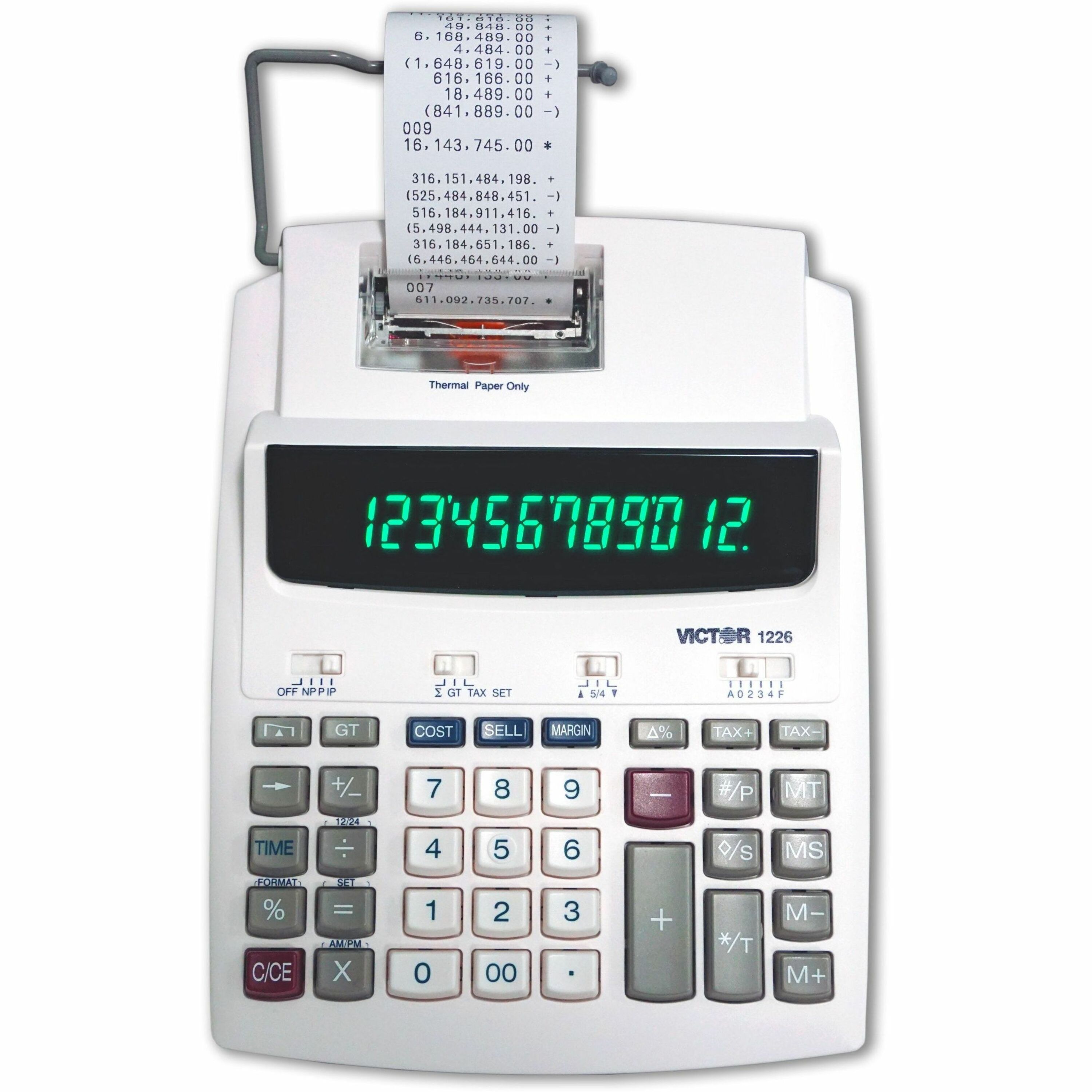 Victor 12-Digit Thermal Printing Calculator