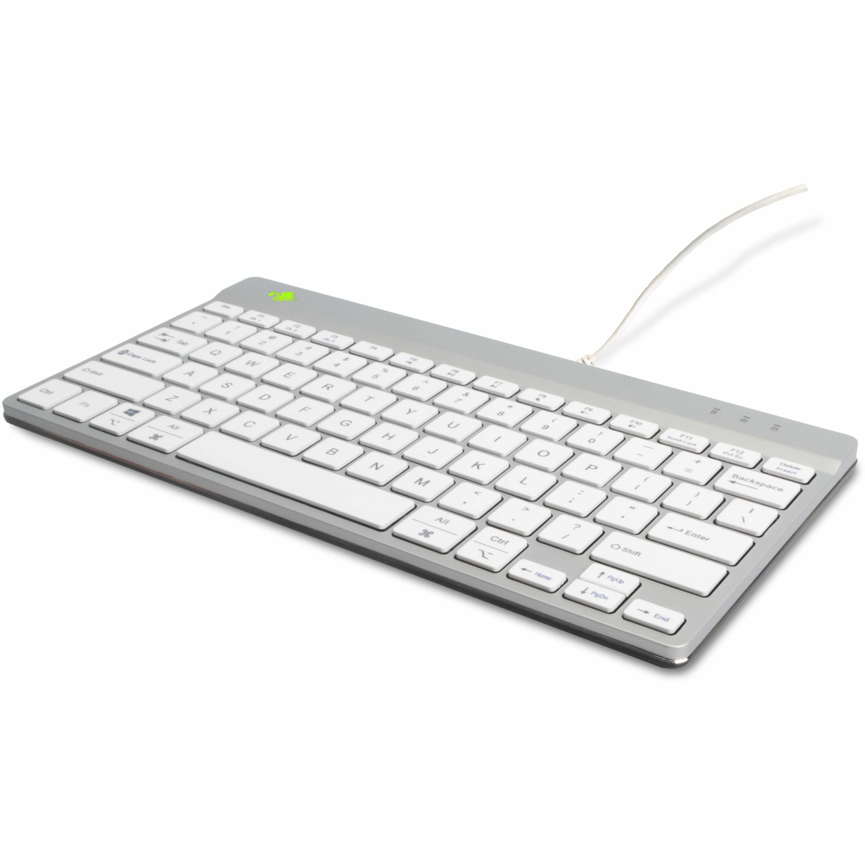 R-Go RGOCOUSWDWH Compact Wired Keyboard White