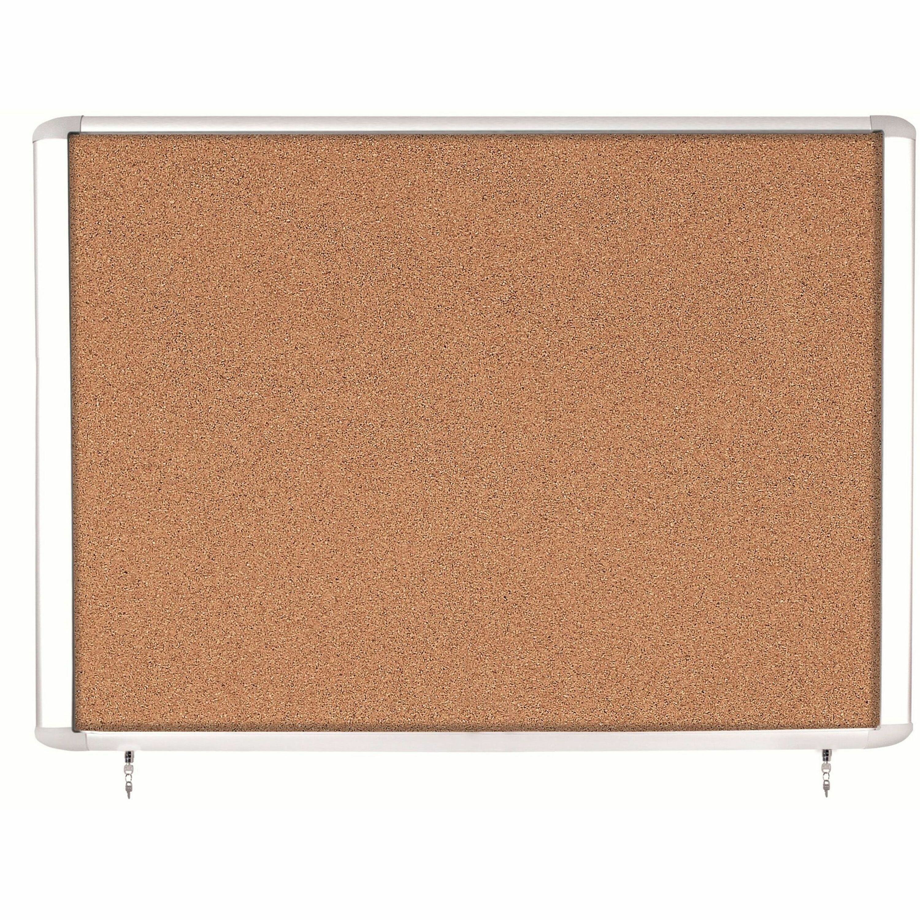 MasterVision Water-Resistant Enclosed Corkboard