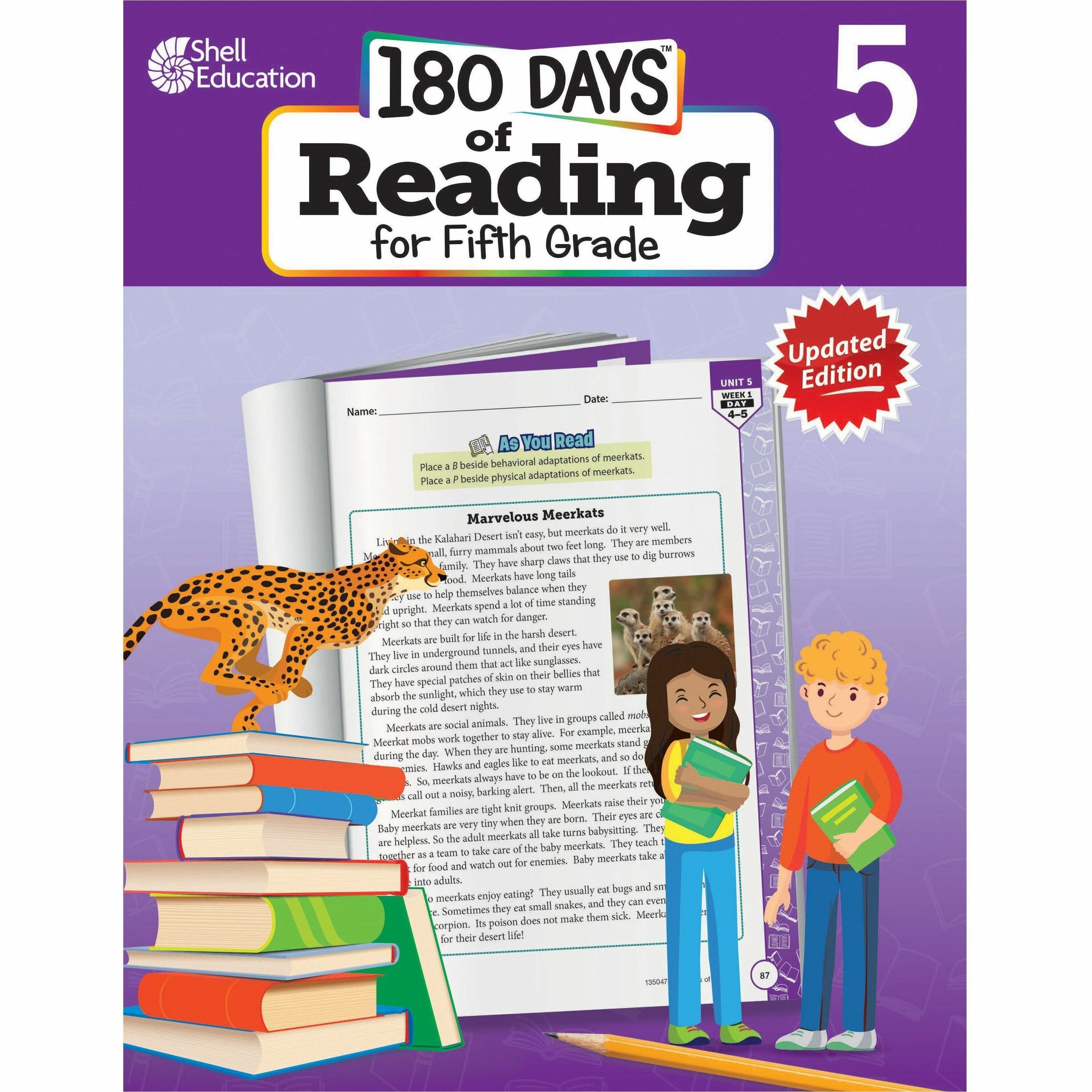 Shell Education 180 Days of Reading for Fifth Grade, 2nd Edition Printed Book