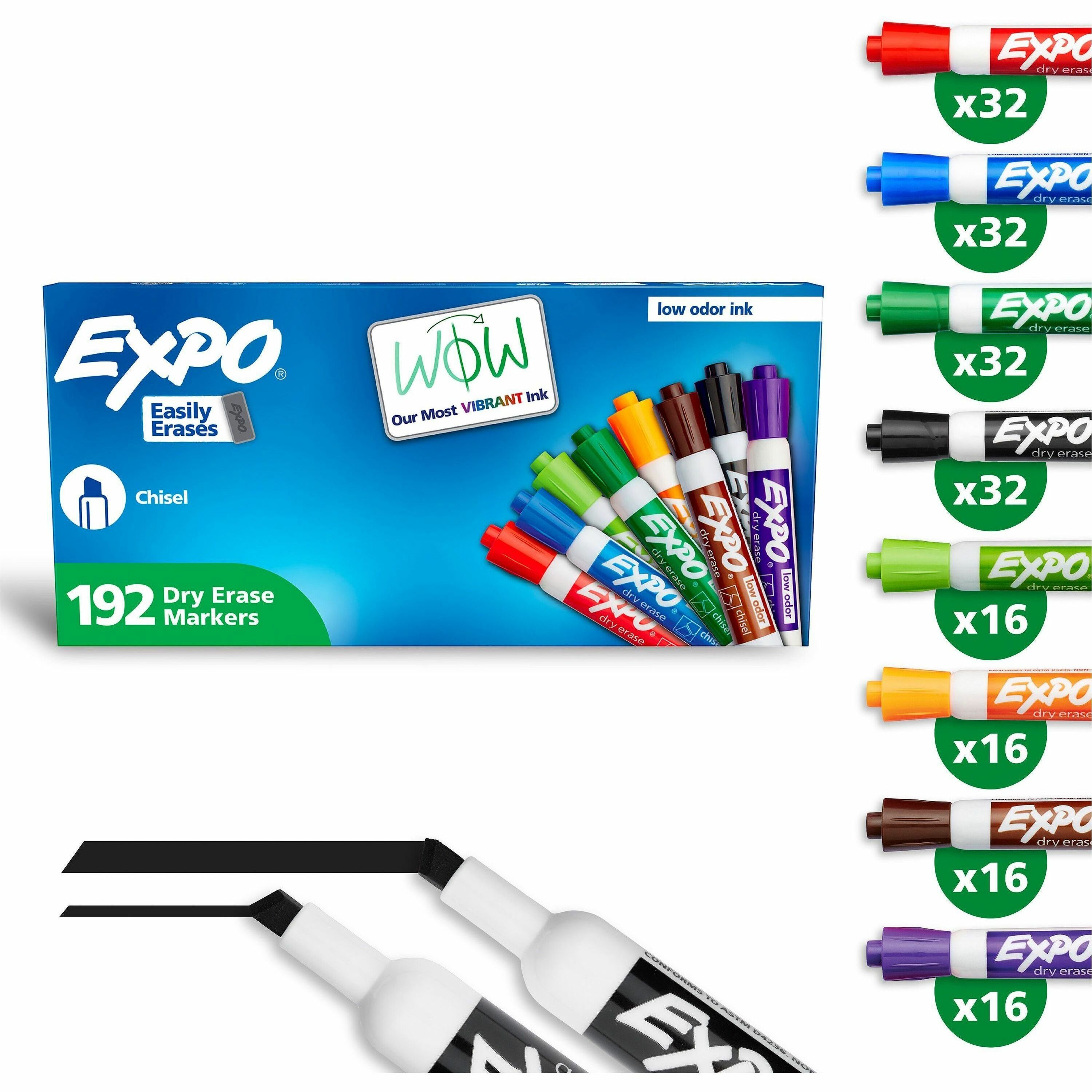 Expo Low-Odor Dry Erase Markers