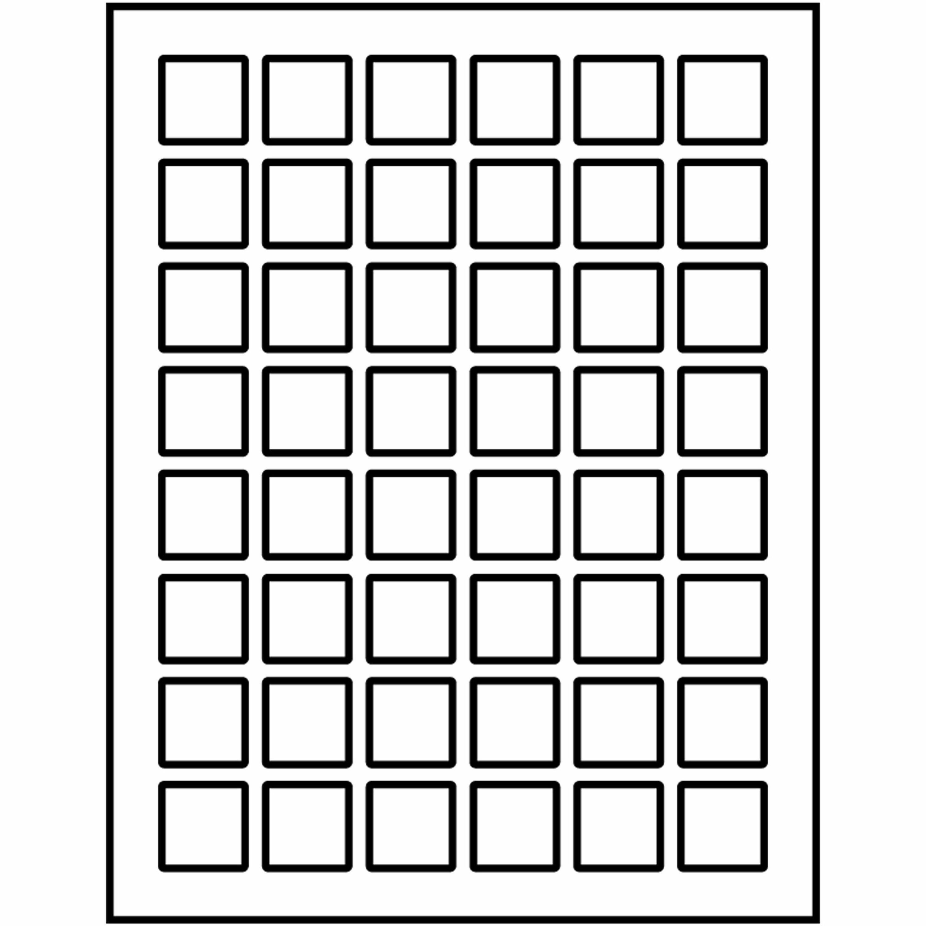 Avery Matte White Square Labels