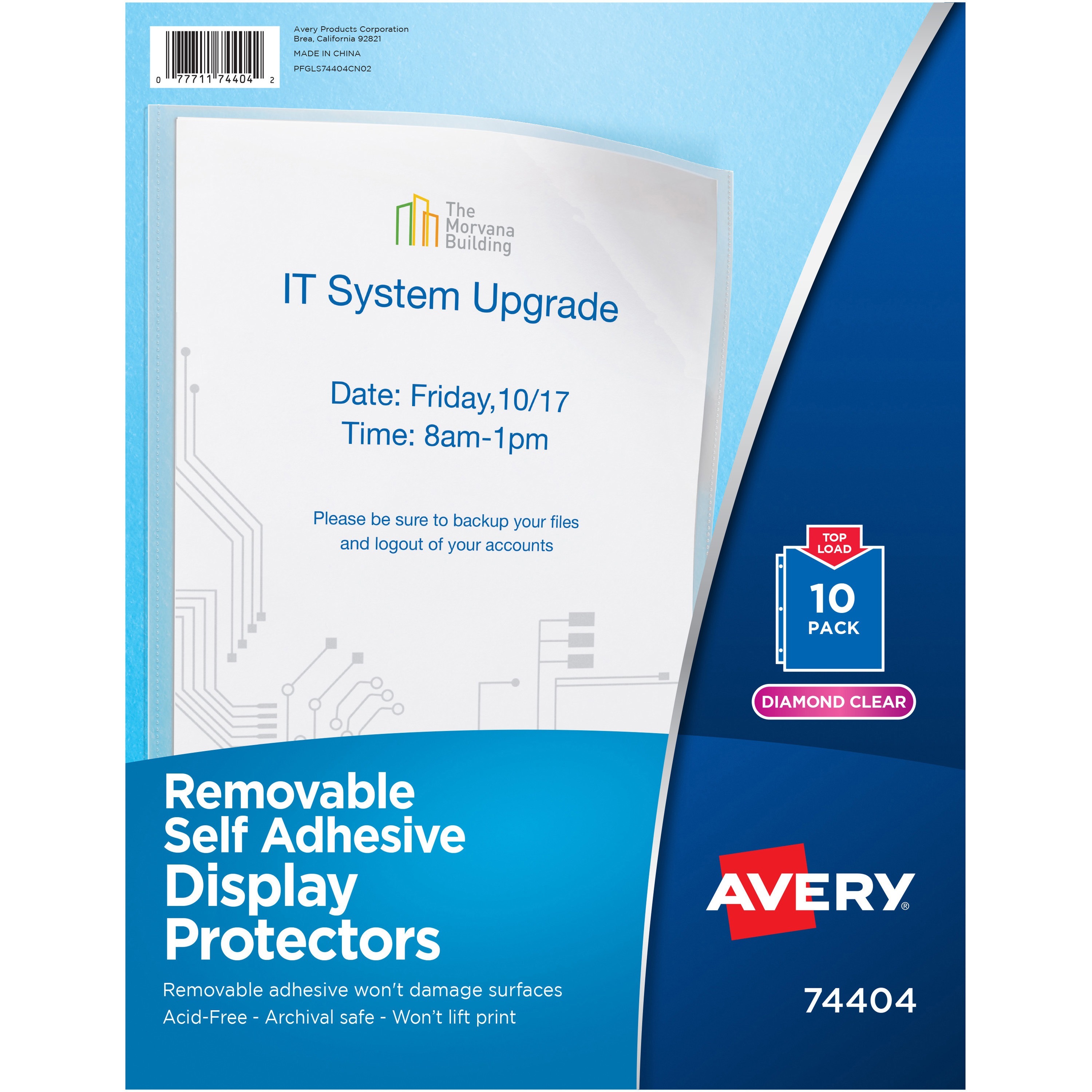 Avery Secure Top Sheet Protectors Super Heavyweight Diamond Clear Pack Of  25 - Office Depot