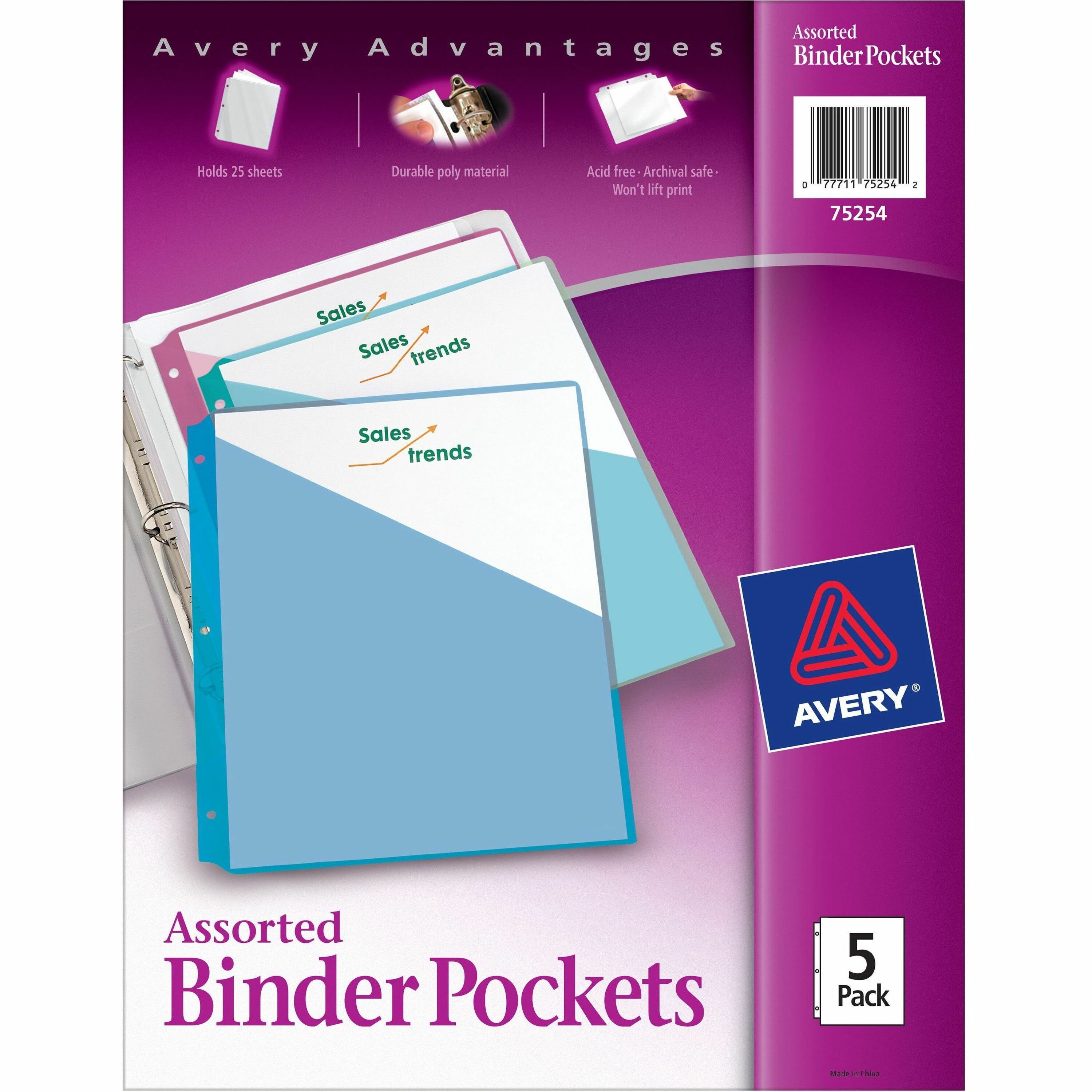 A4 Ring Binder & 5 Subject Divide Pack office Filing Folder Presentation Cover 
