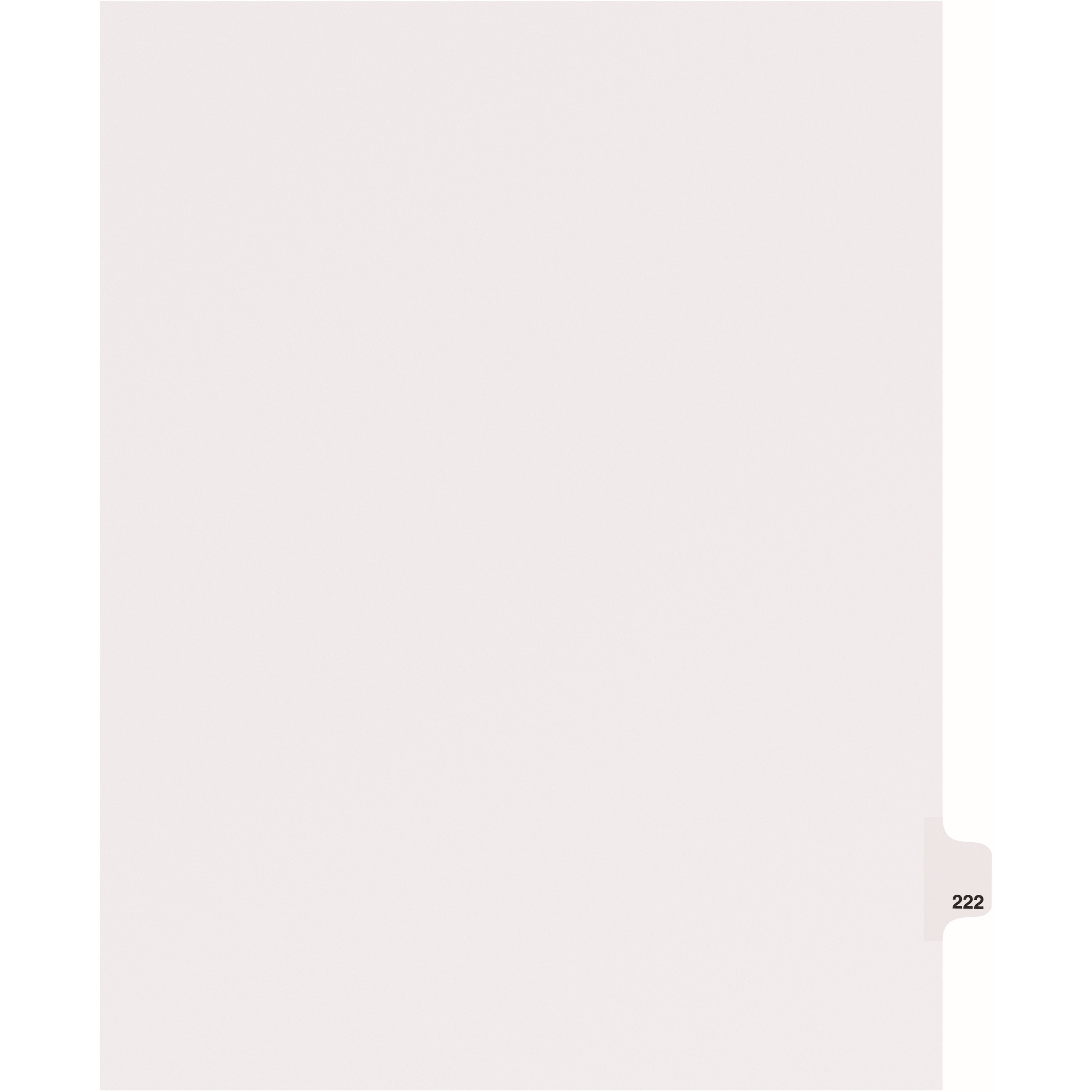 Avery® Side Tab Individual Legal Dividers - 25 x Divider(s) - Side Tab(s) - 222 - 1 Tab(s)/Set - 8.5" Divider Width x 11" Divider Length - Letter - 8.50" Width x 11" Length - White Paper Divider - 20% Recycled - 1