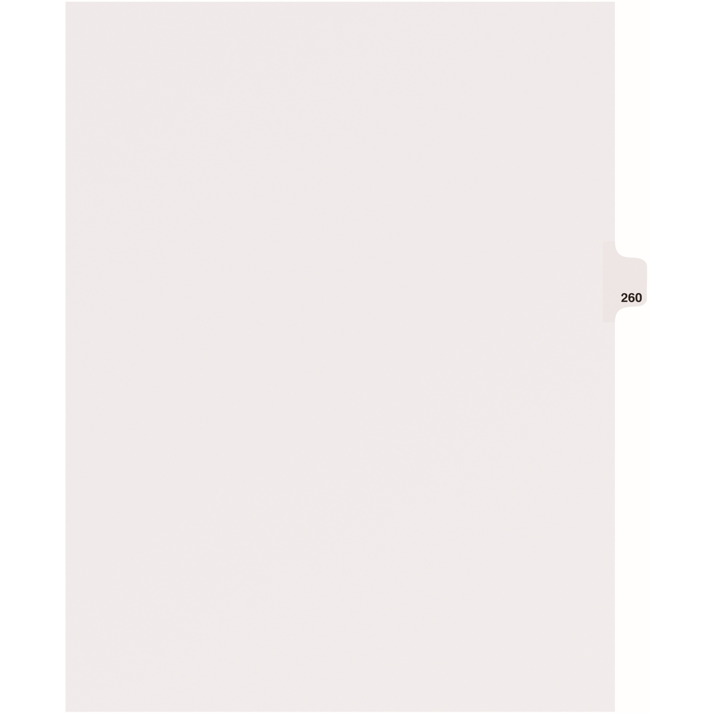 Avery® Side Tab Individual Legal Dividers - 25 x Divider(s) - Side Tab(s) - 260 - 1 Tab(s)/Set - 8.5" Divider Width x 11" Divider Length - Letter - 8.50" Width x 11" Length - White Paper Divider - 20% Recycled - 1