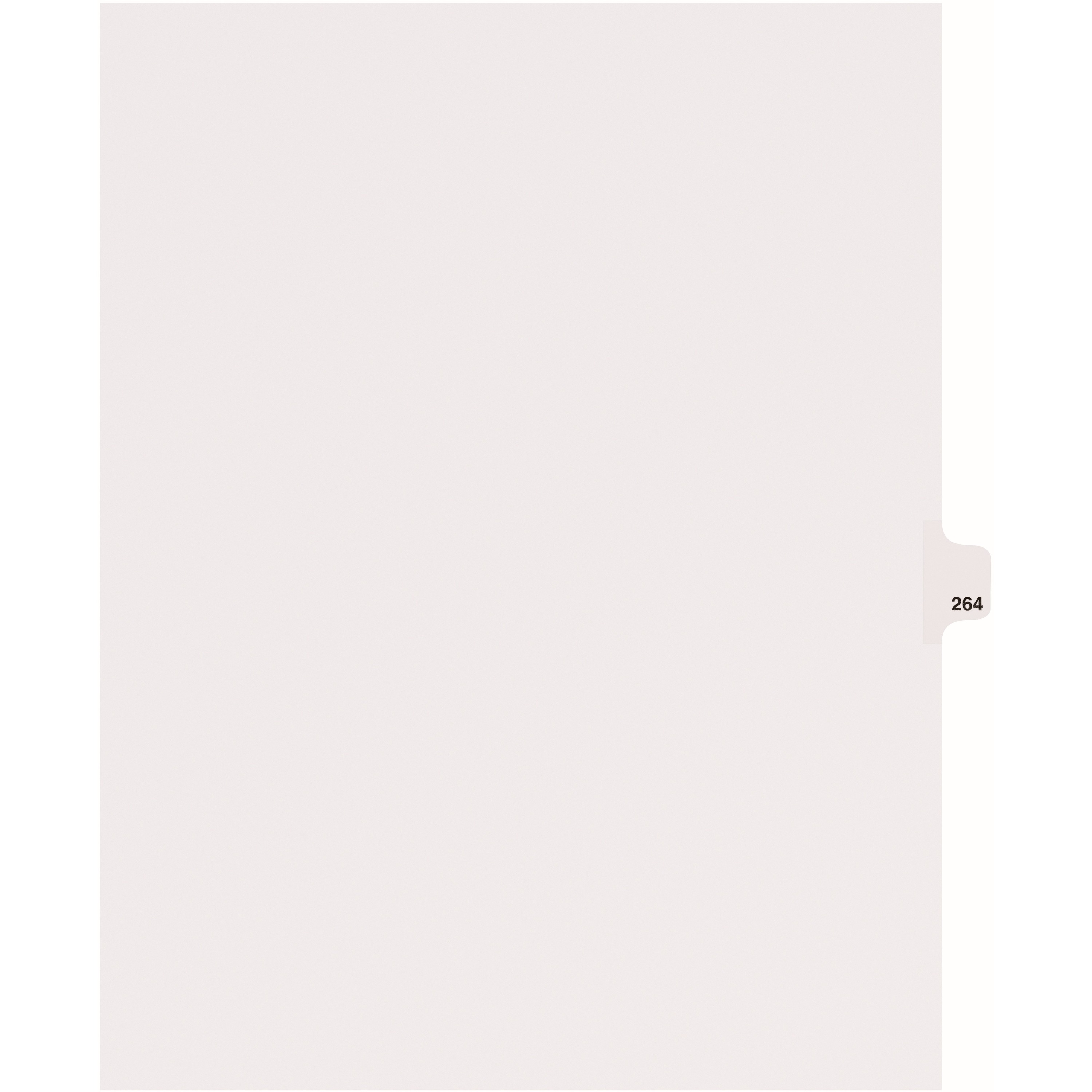 Avery® Side Tab Individual Legal Dividers - 25 x Divider(s) - Side Tab(s) - 264 - 1 Tab(s)/Set - 8.5" Divider Width x 11" Divider Length - Letter - 8.50" Width x 11" Length - White Paper Divider - 20% Recycled - 1