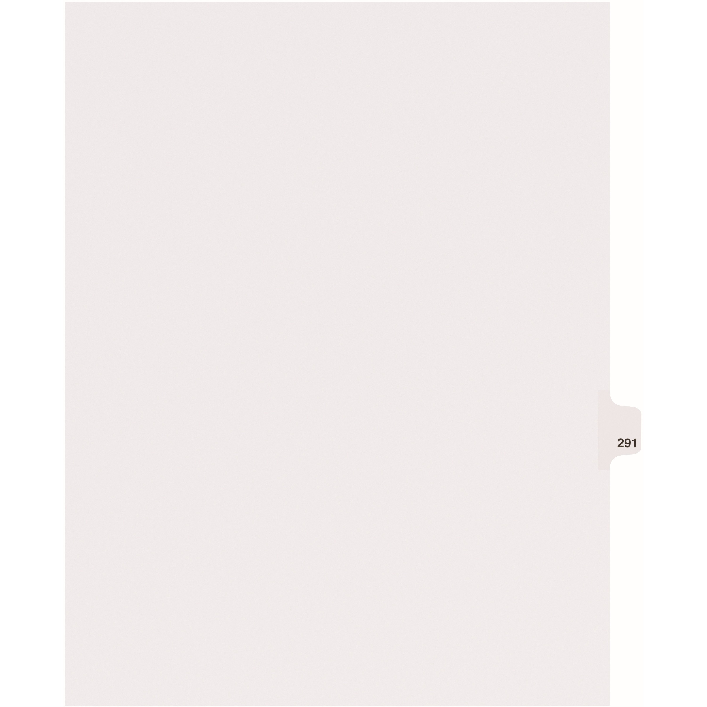Avery® Side Tab Individual Legal Dividers - 25 x Divider(s) - Side Tab(s) - 291 - 1 Tab(s)/Set - 8.5" Divider Width x 11" Divider Length - Letter - 8.50" Width x 11" Length - White Paper Divider - 20% Recycled - 1