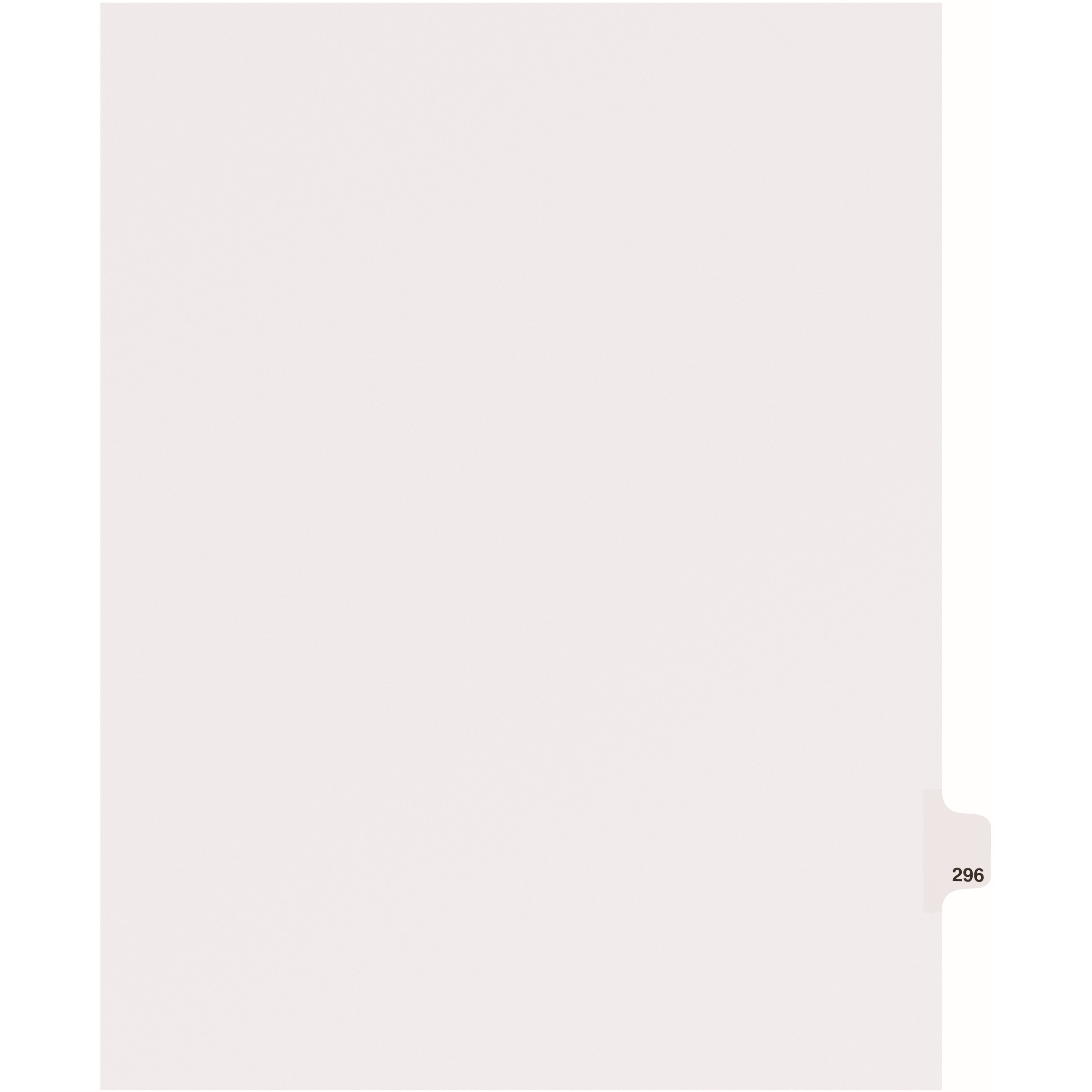 Avery® Side Tab Individual Legal Dividers - 25 x Divider(s) - Side Tab(s) - 296 - 1 Tab(s)/Set - 8.5" Divider Width x 11" Divider Length - Letter - 8.50" Width x 11" Length - White Paper Divider - 20% Recycled - 1