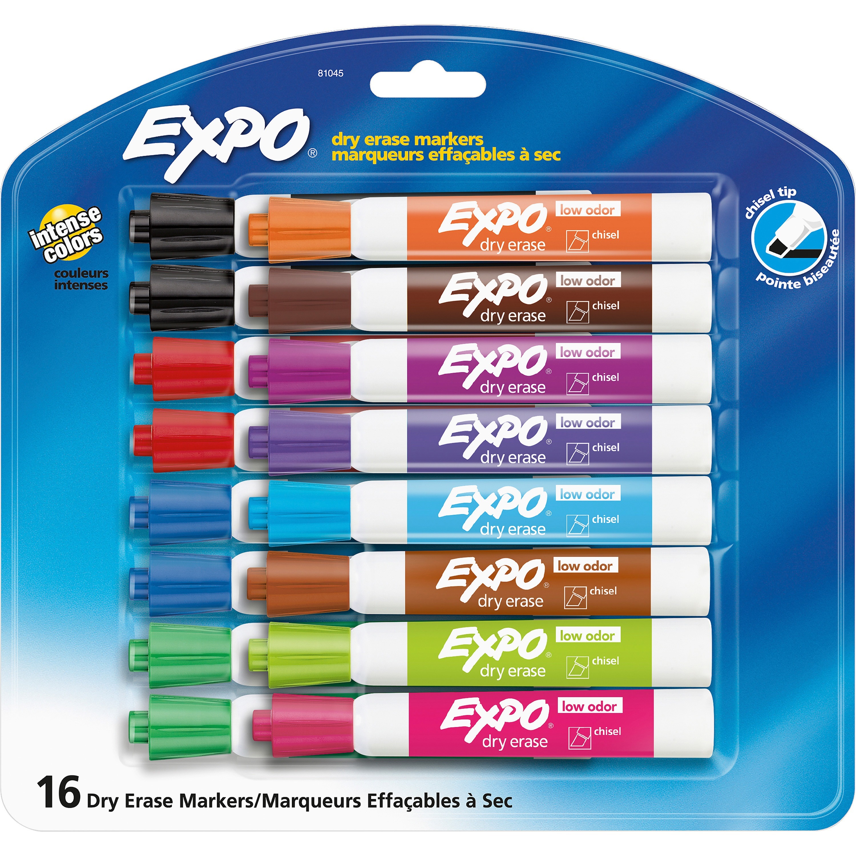 Expo Part # SAN80002 - Expo 12 Low Odor Dry Erase Markers Chisel