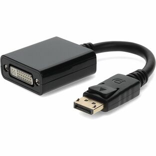 AddOn FH973AT-AO DisplayPort/DVI Video Cable - 7.9" DisplayPort/DVI Video Cable for Video Device, Monitor - DisplayPort Male Digital Audio/Video - DVI-I Female Video - Supports up to 2560 x 1600 - Black