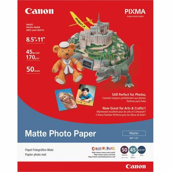 Canon&#174; Photo Paper Plus, Matte, 45 lb, 8.5&quot; x 11&quot;, 50 Sheets/Pack