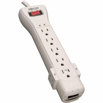 Tripp Lite by Eaton SUPER7TEL15 Surge Suppressor, 7 Outlets, 15 ft Cord, 2520 Joules, Light Gray
