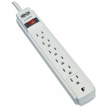 Tripp Lite by Eaton TLP604 Surge Suppressor, 6 Outlets, 4 ft Cord, 790 Joules, Light Gray