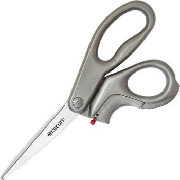 Westcott EZ-Open Scissors/Box Cutters, 8 in, Grey