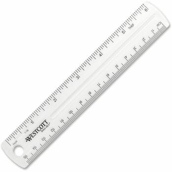 Westcott Shatterproof Plastic Ruler, 6&quot;, Clear